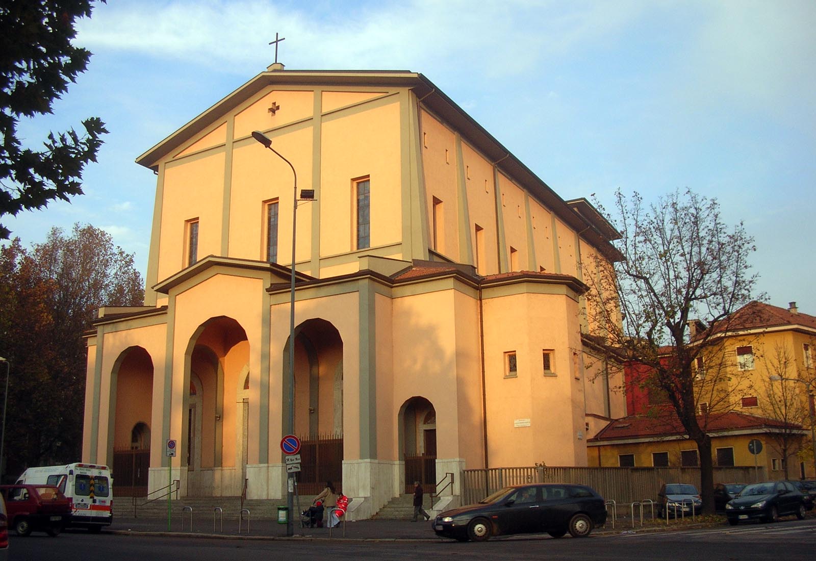 Church in Perucchetti square in Milan - The parish church