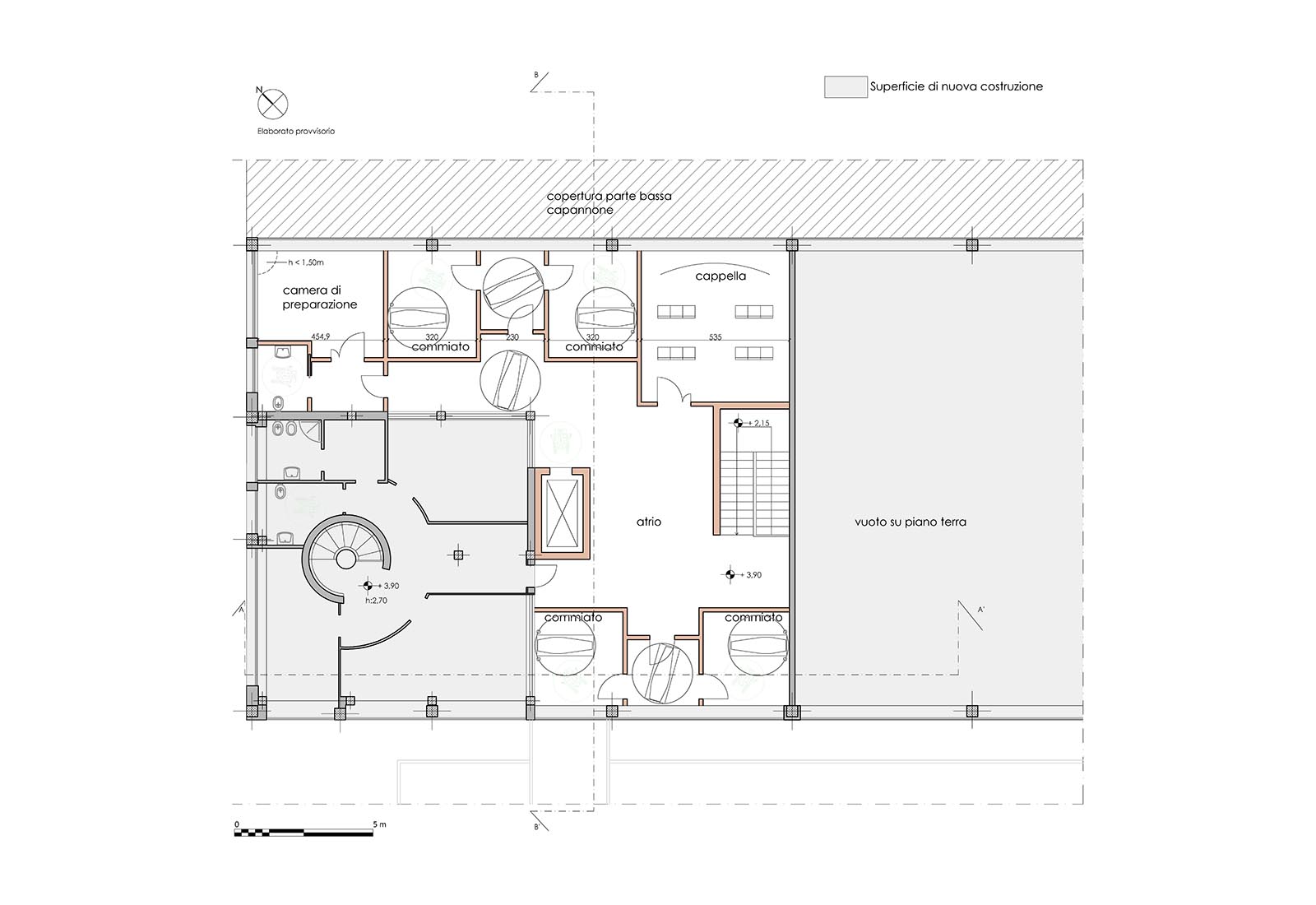 Funeral parlor in Rho - First floor plan