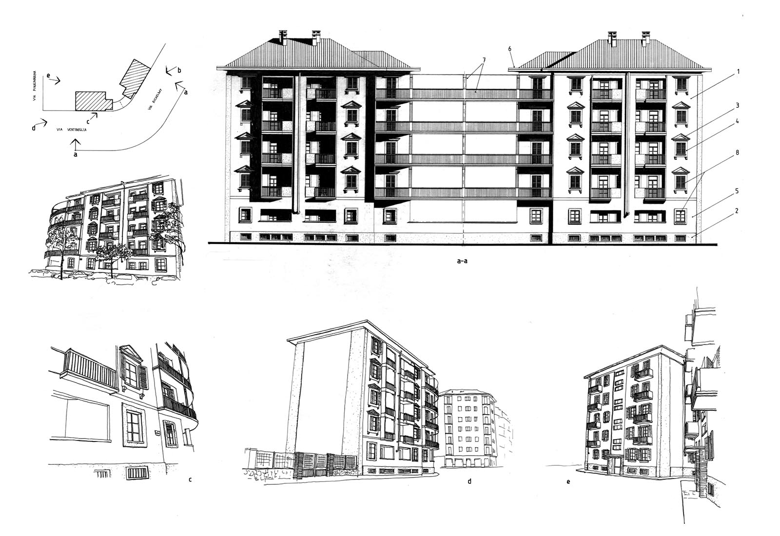 Residential building renovation in Finalmarina street in Turin - Views