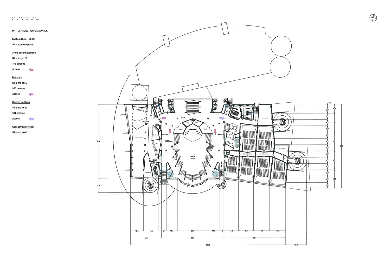 Leisure center in Rho - Third floor plan