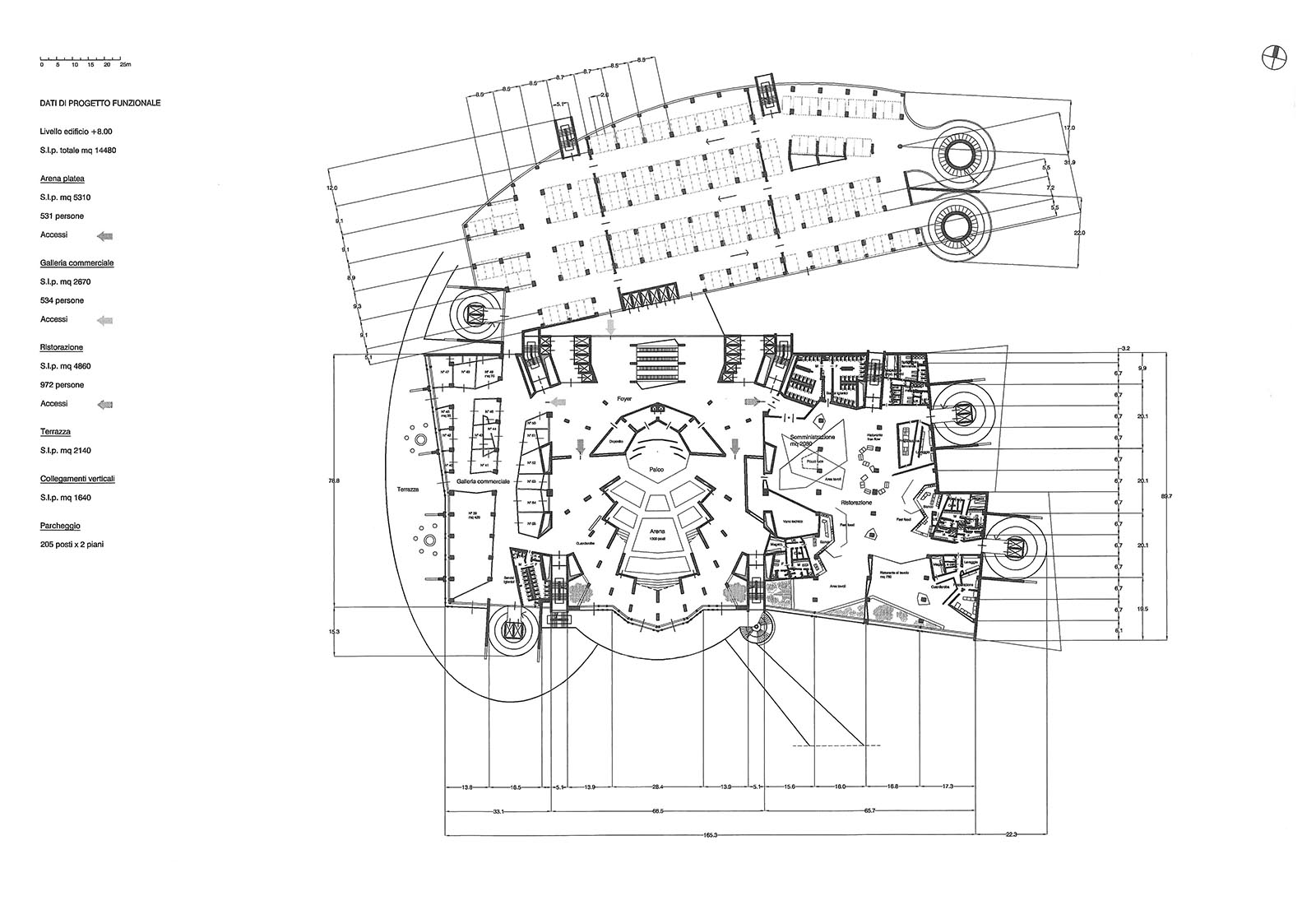 Leisure center in Rho - First floor plan