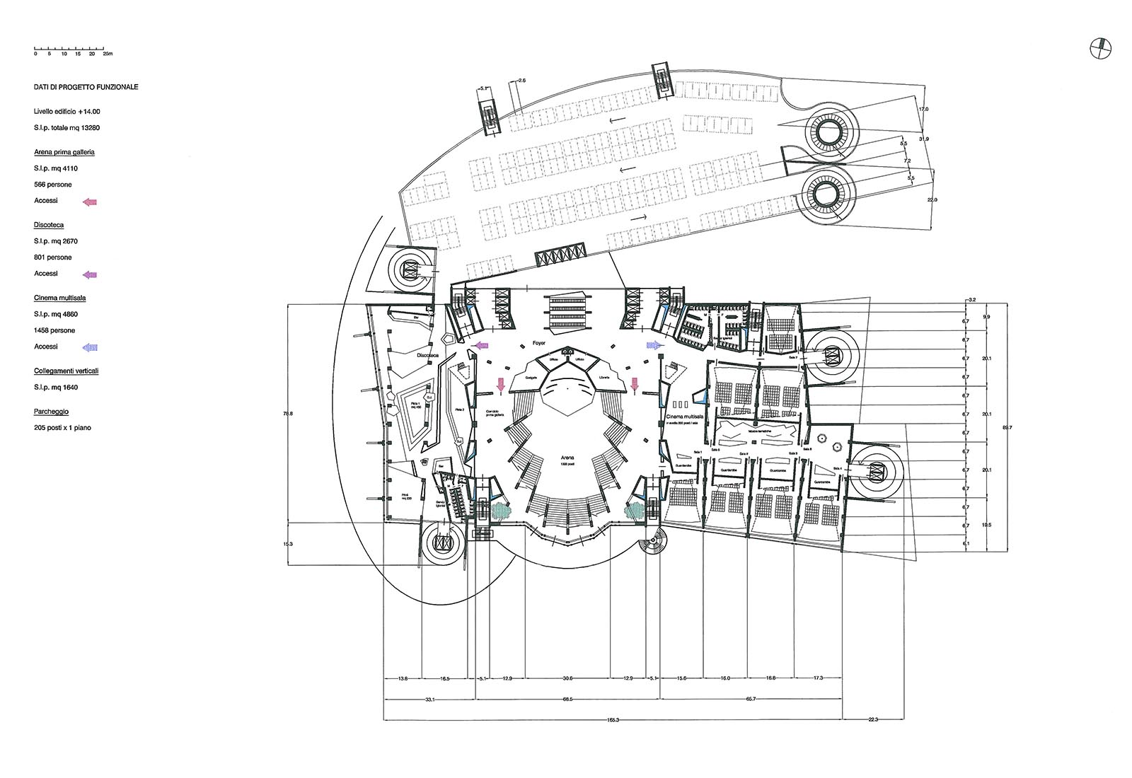 Leisure center in Rho - Second floor plan