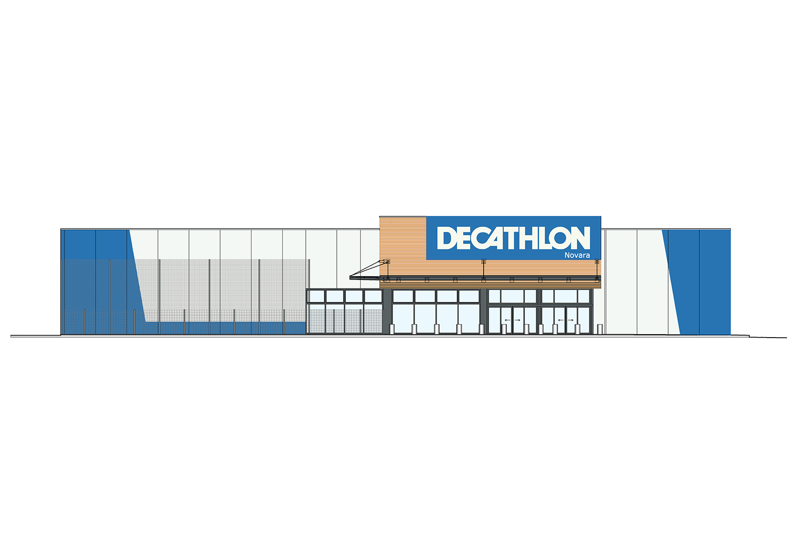 Decathlon Novara - Main elevation