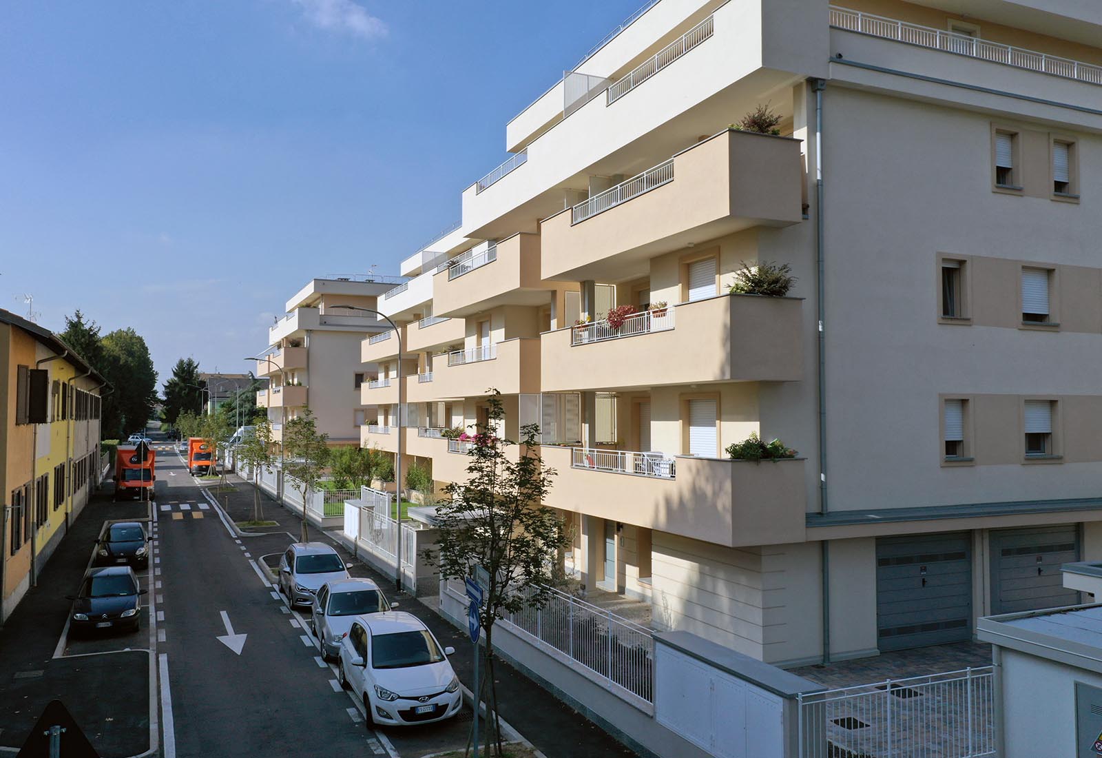 Residential buildings in Biringhello street in Rho - View