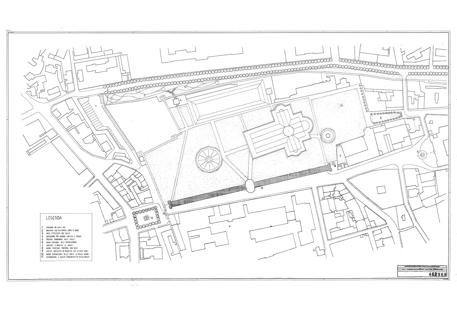 Piazza dei Miracoli concept in Pisa - Drawing No. 1 of the contest