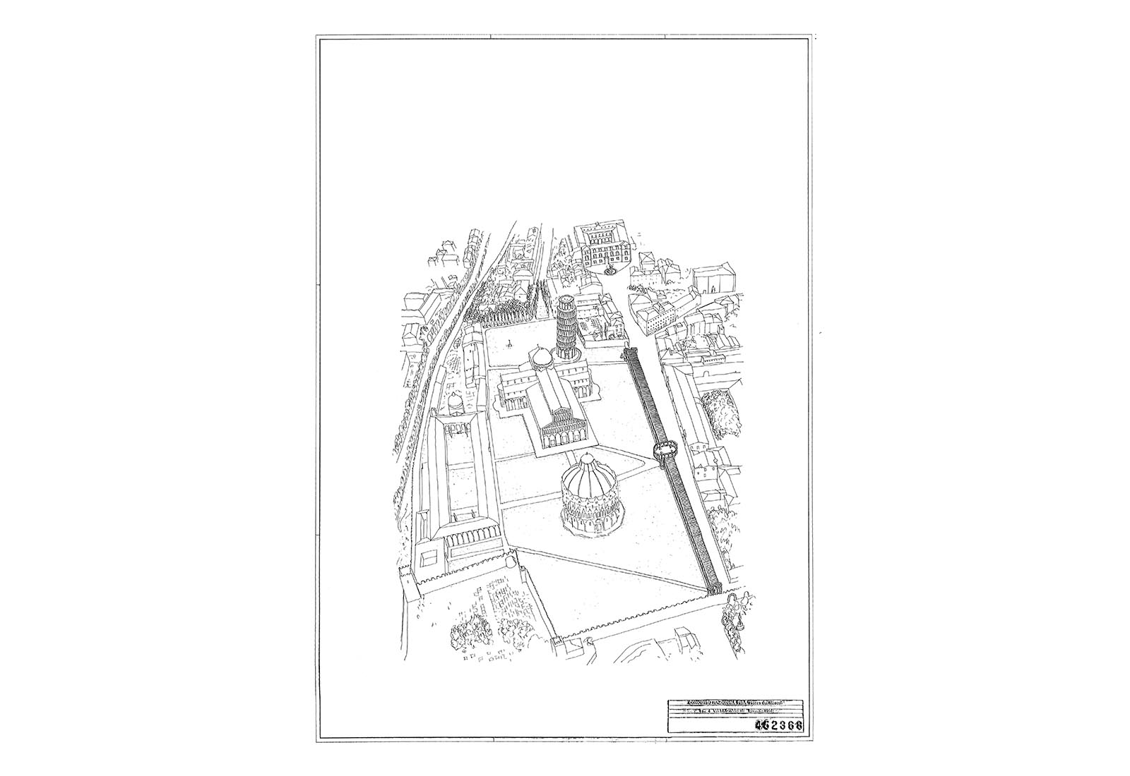 Piazza dei Miracoli concept in Pisa - Drawing No. 4 of the contest