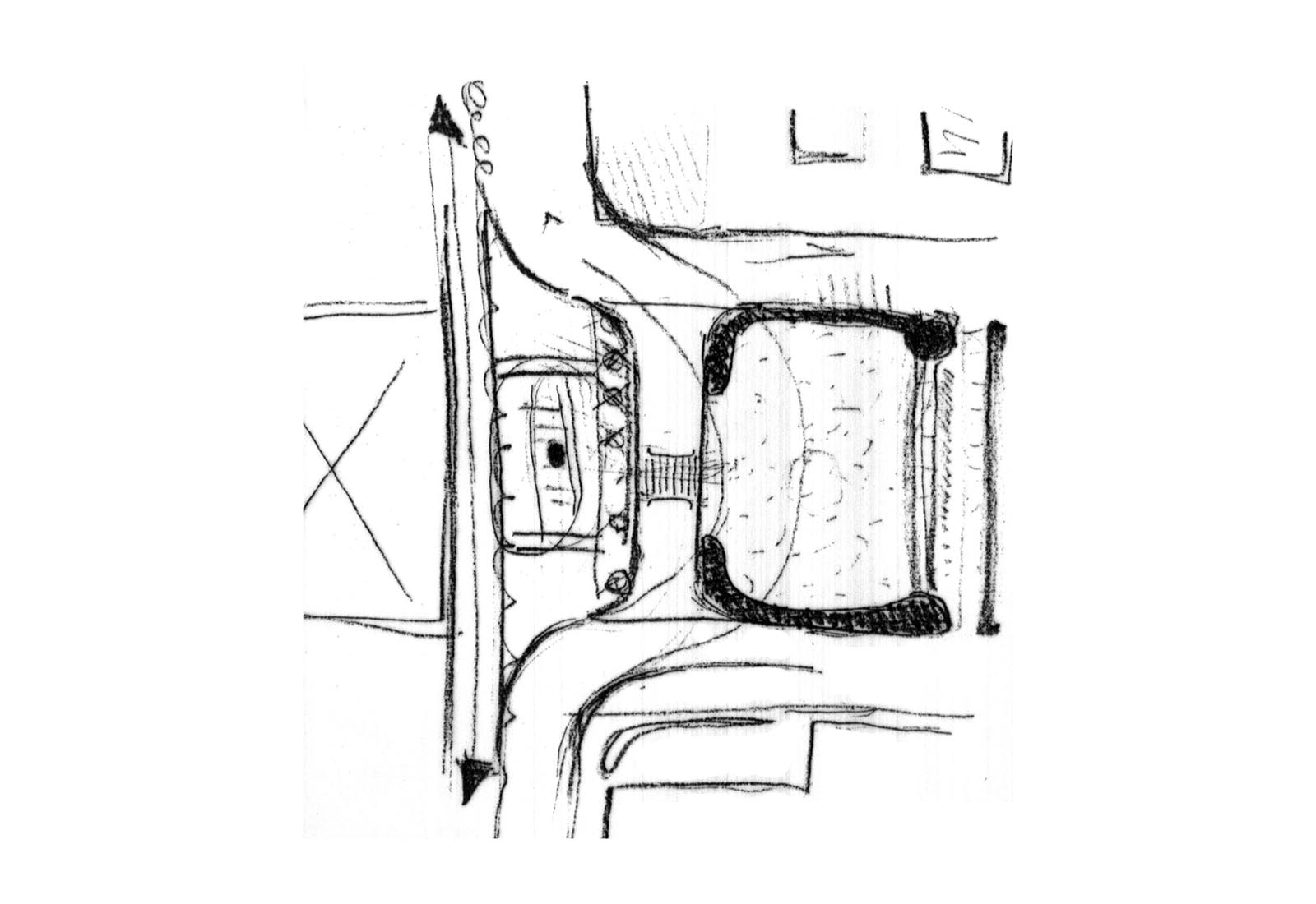 Square in Marconi and Manzoni streets area in Seveso - Sketch