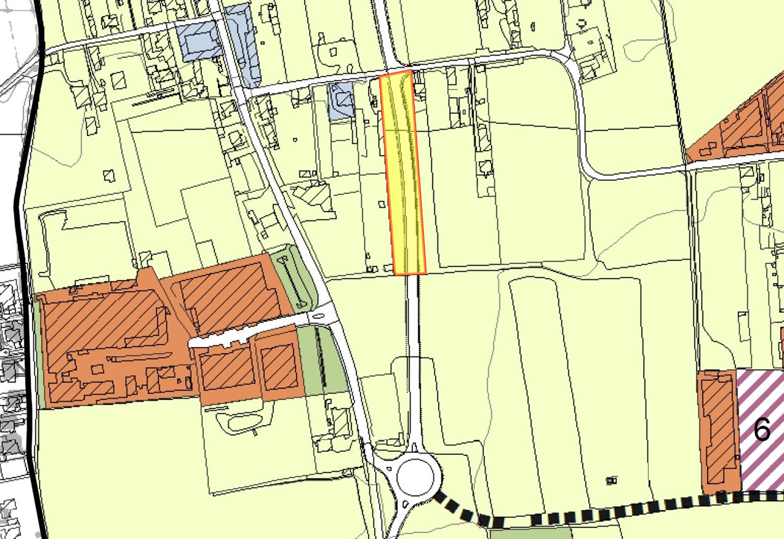 A case of expropriation for A8 highway in Rho Passirana - Area identification on the regulatory plan