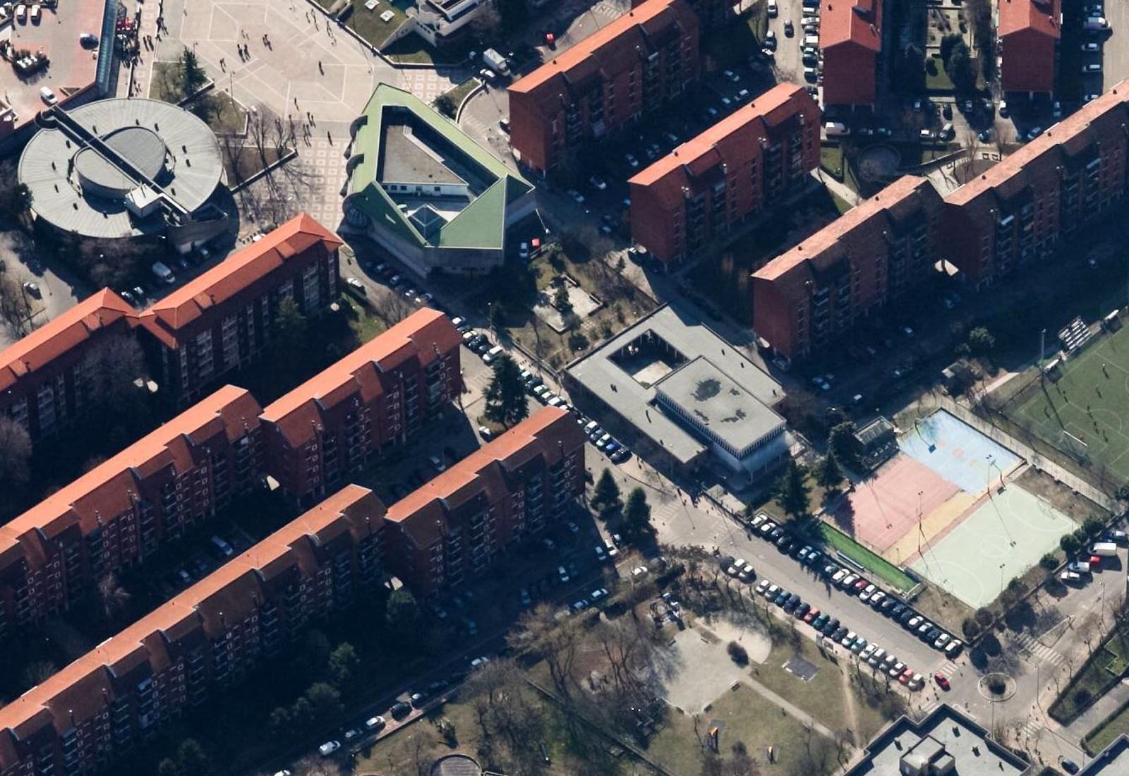 Parish oratory extension in Pieve Emanuele - Aerial view