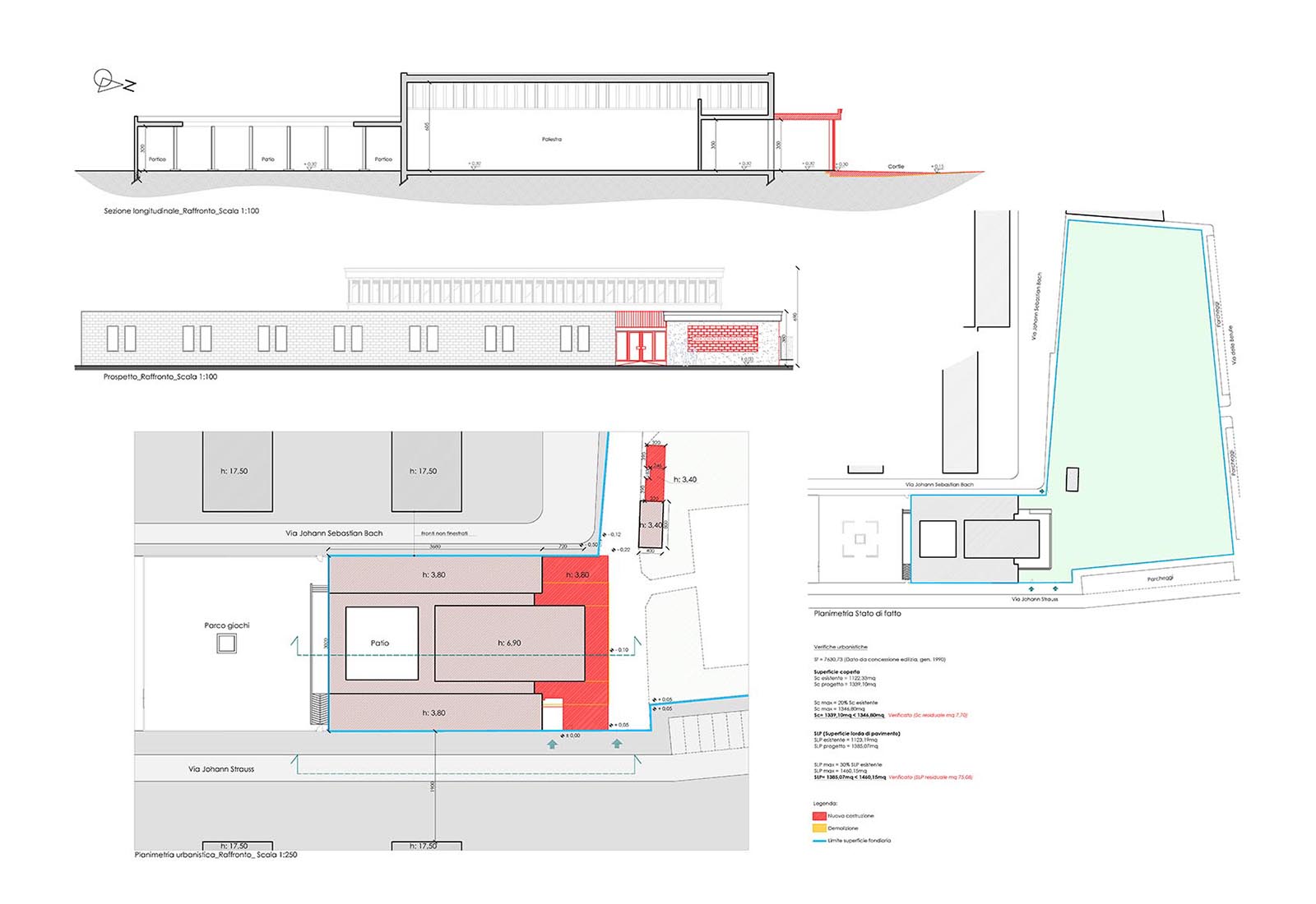 Parish oratory extension in Pieve Emanuele - Site plan