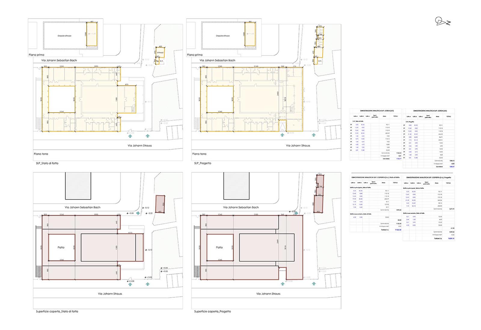 Parish oratory extension in Pieve Emanuele - Quantity demonstration