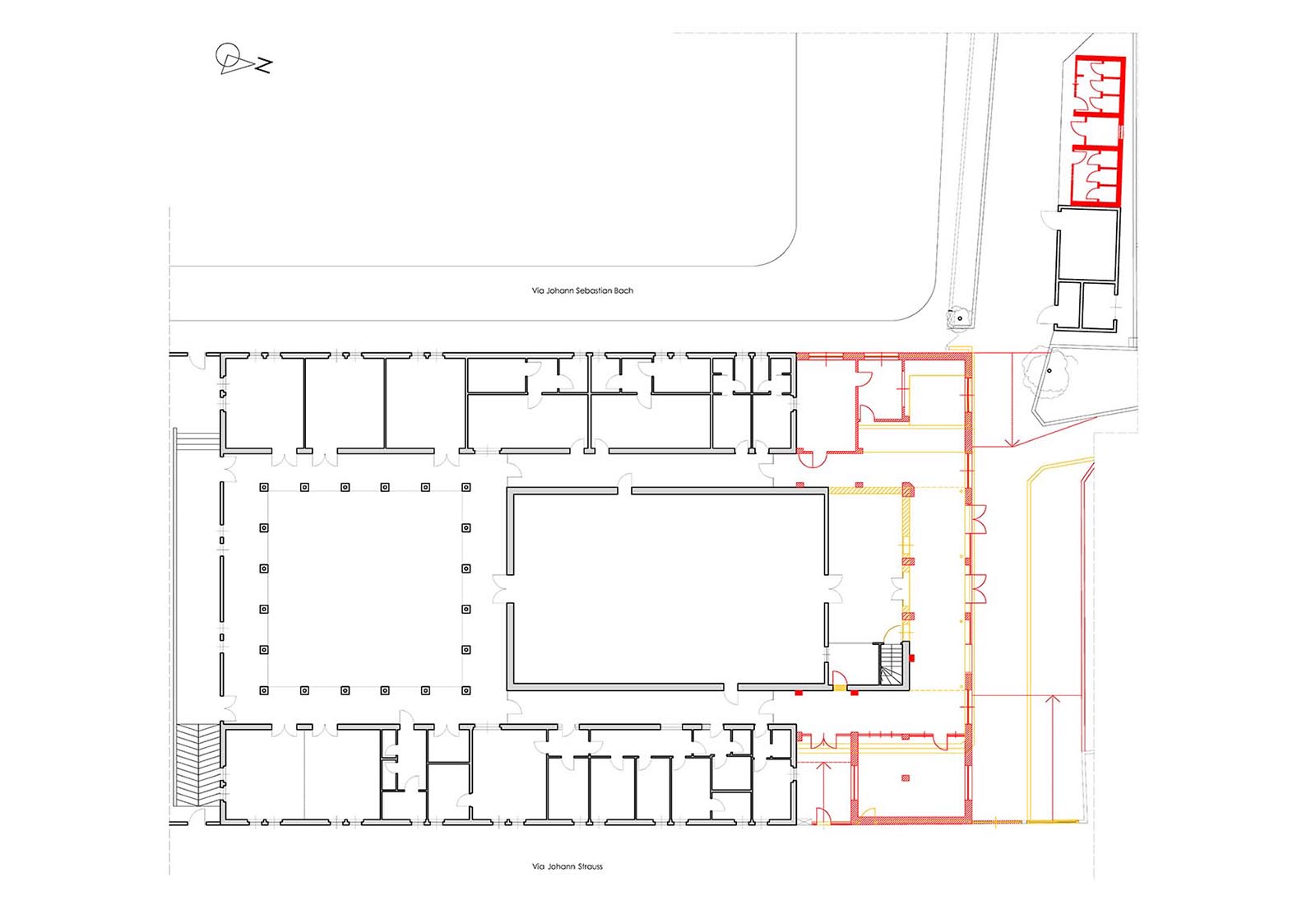 Parish oratory extension in Pieve Emanuele - Comparison