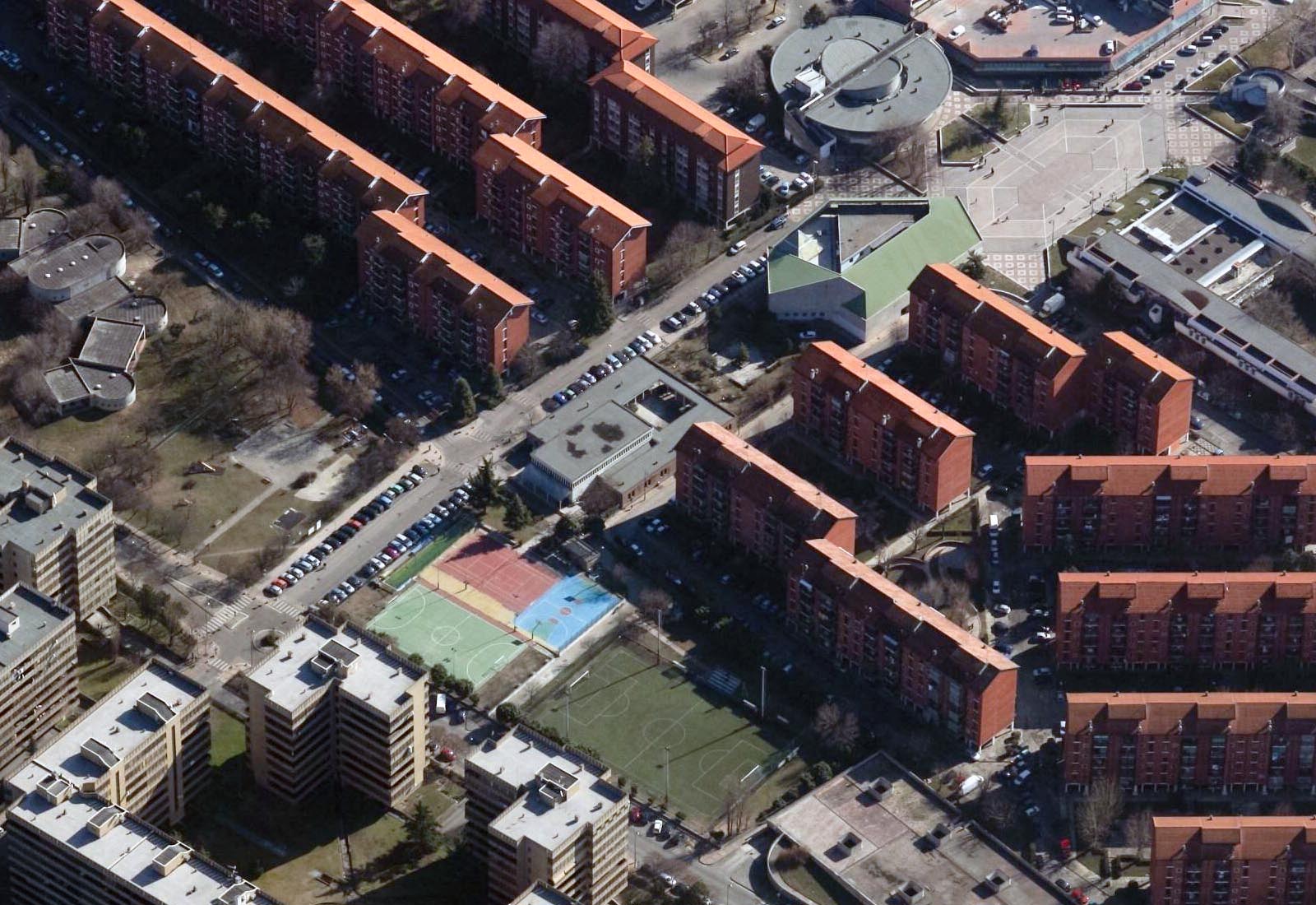 Parish oratory extension in Pieve Emanuele - Aerial view