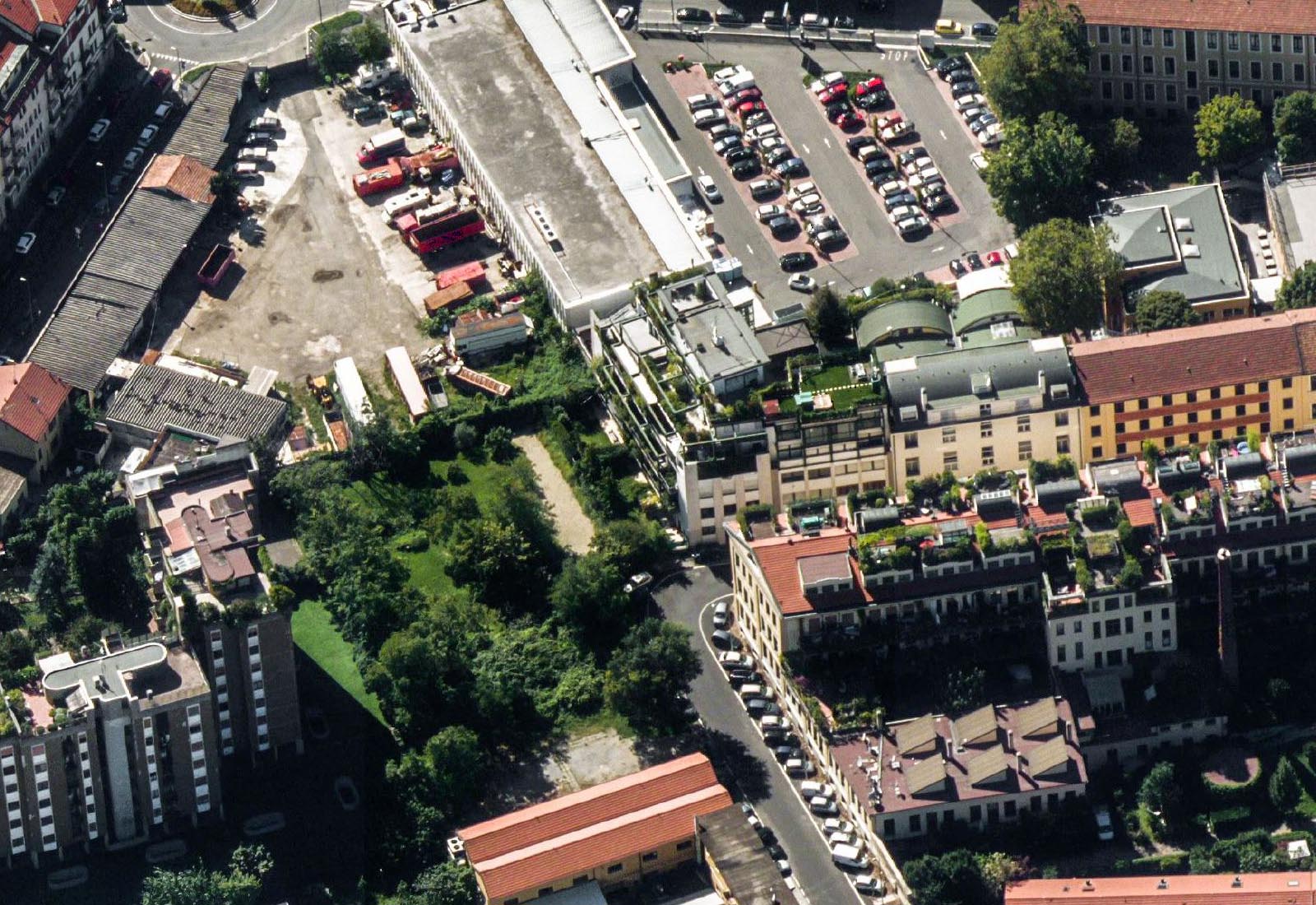 Conformity assessment for a flat in A. Ponti street in Milan - Aerial view