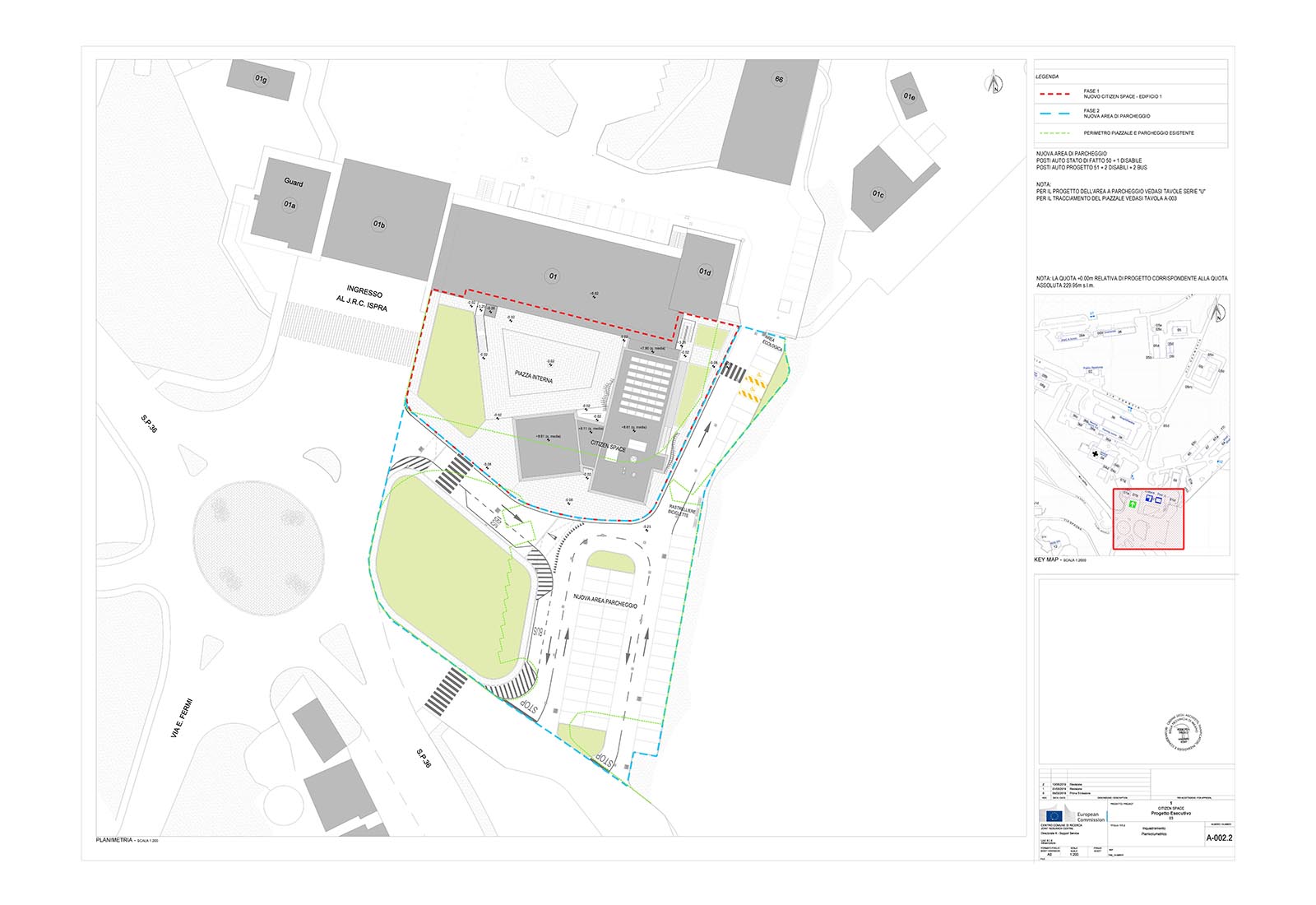 Spazio cittadini, edificio 1, presso il JRC a Ispra - Planimetria generale