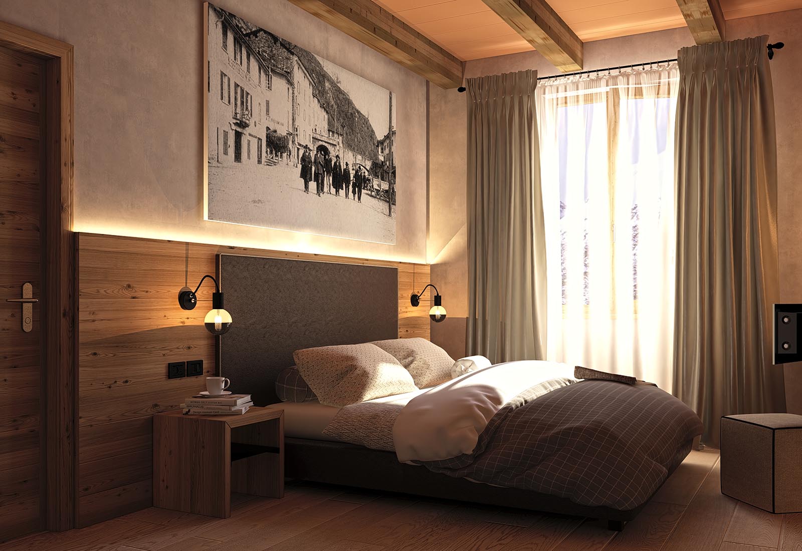 Hotel Touring in Edolo - Rendering of the typical room