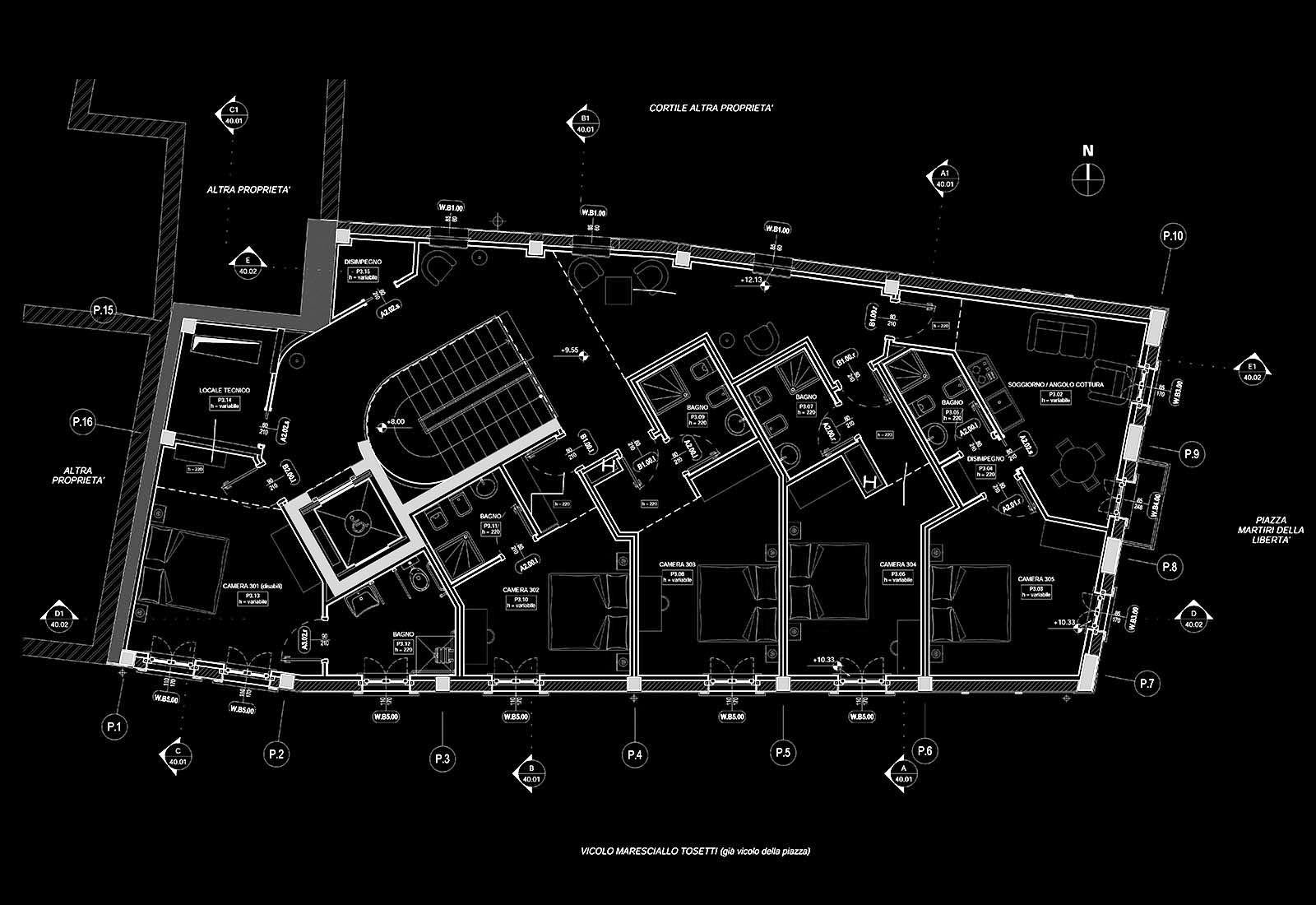 Hotel Touring in Edolo - Typical floor plan