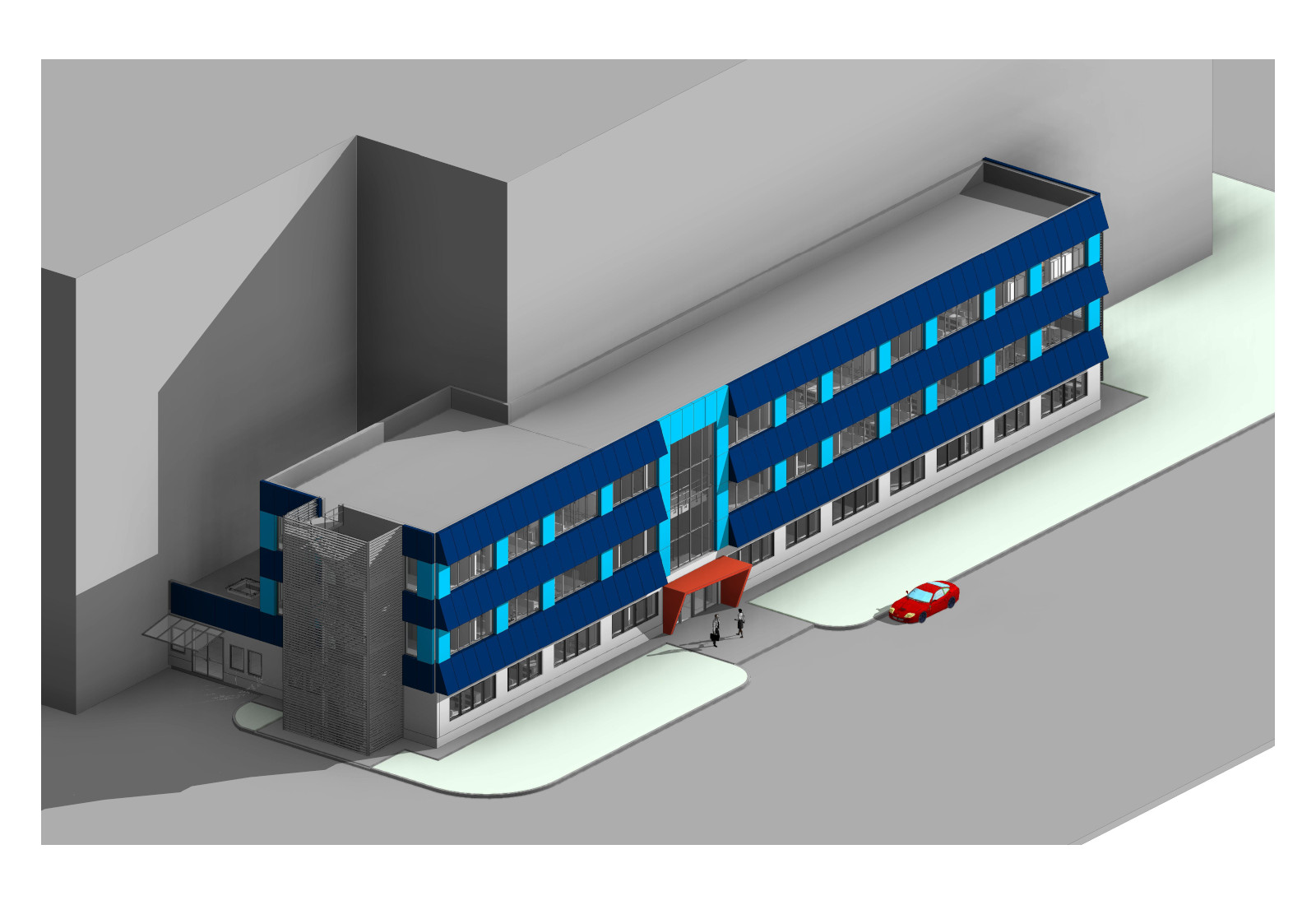 Laboratories & Offices, building 48, at the JRC in Ispra - Shading study