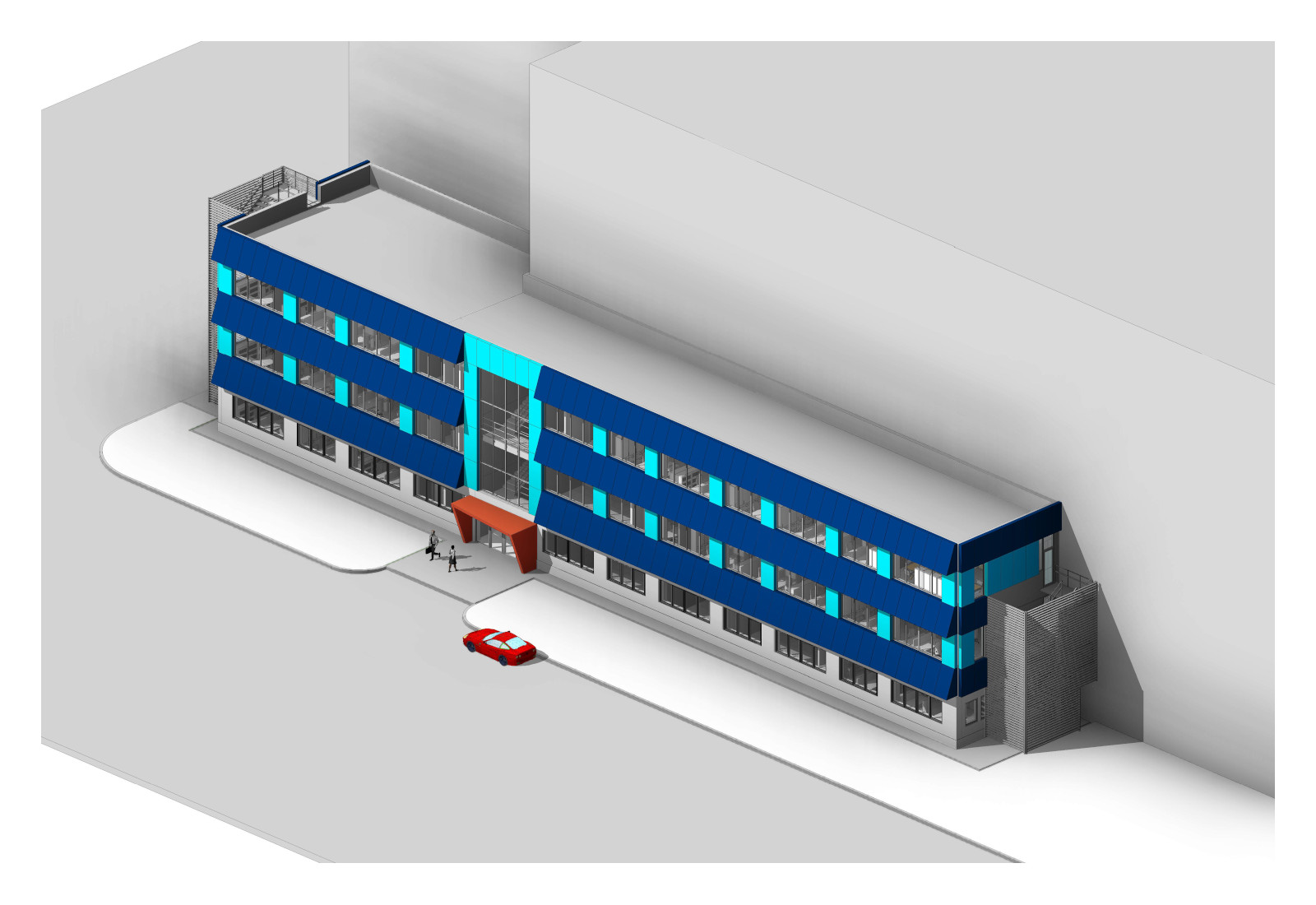 Laboratories & Offices, building 48, at the JRC in Ispra - Shading study