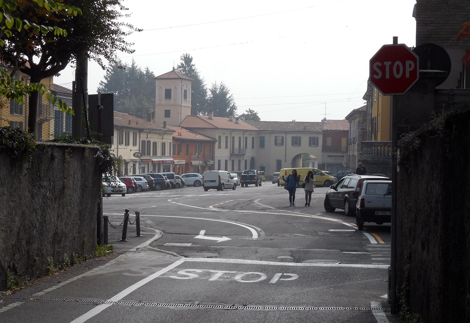 Piazza Libertà ad Appiano Gentile - Vista