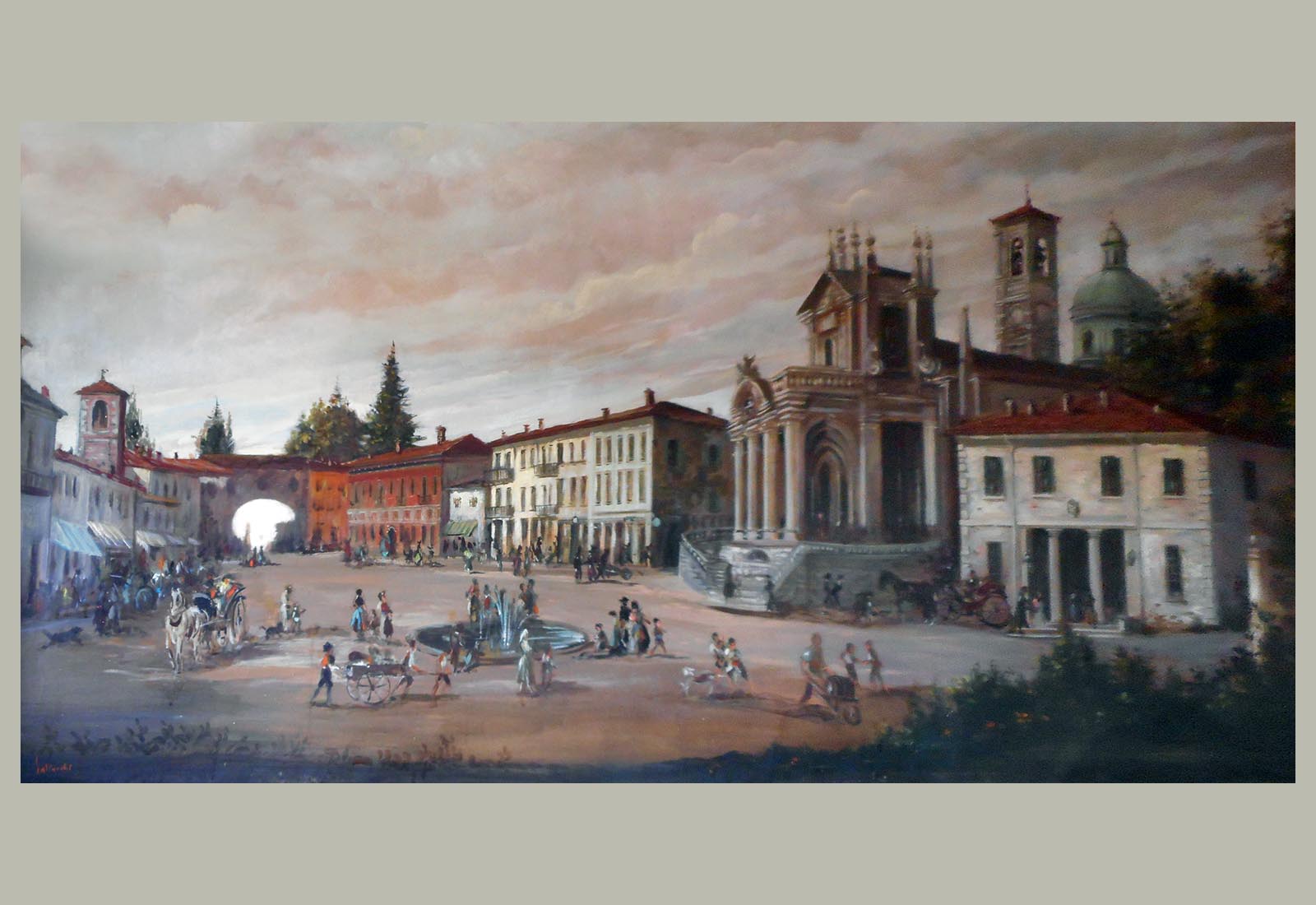 Piazza Libertà ad Appiano Gentile - Quadro della piazza