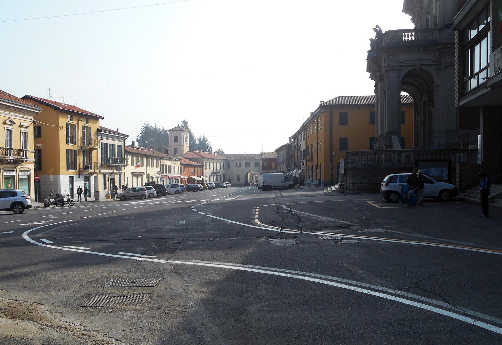 Piazza Libertà ad Appiano Gentile - Vista