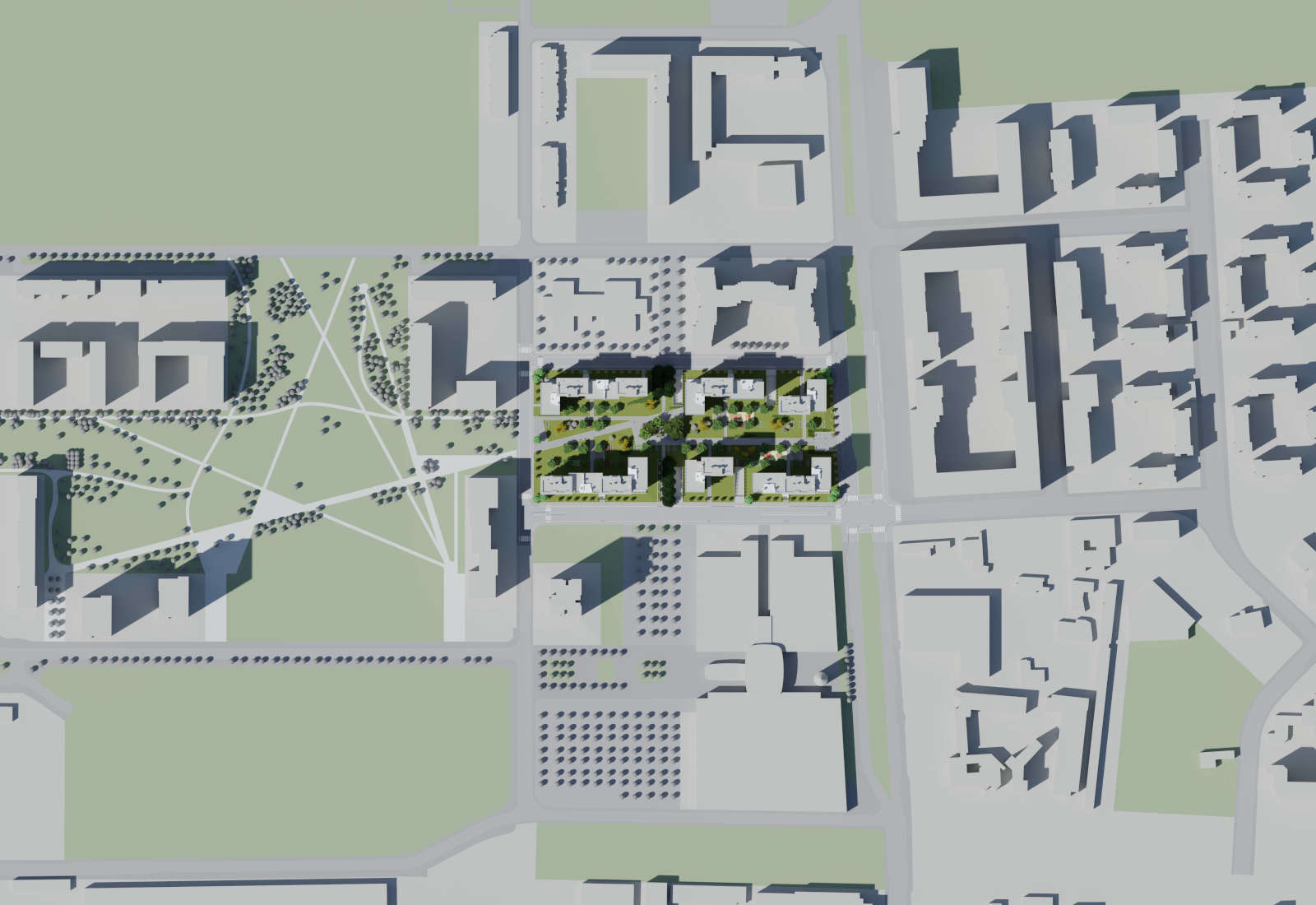 Overall axonometric zenith view