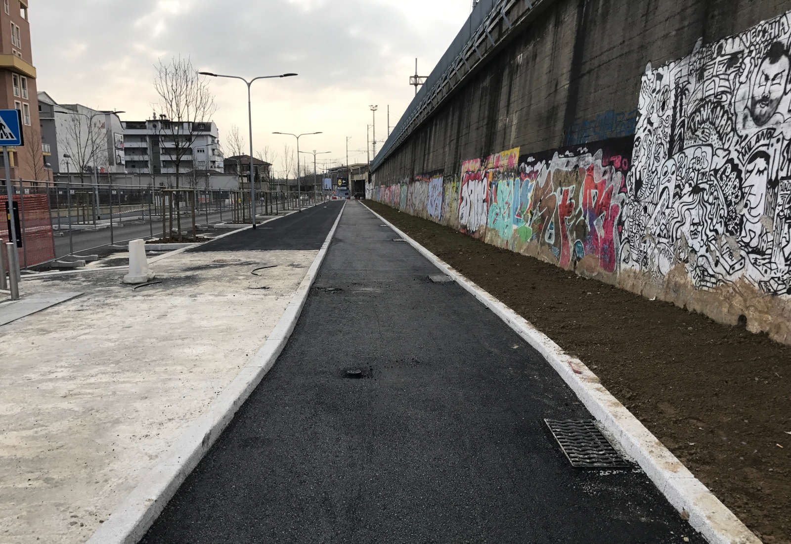 Redevelopment of Rodano-Predil street in Milan - The construction site