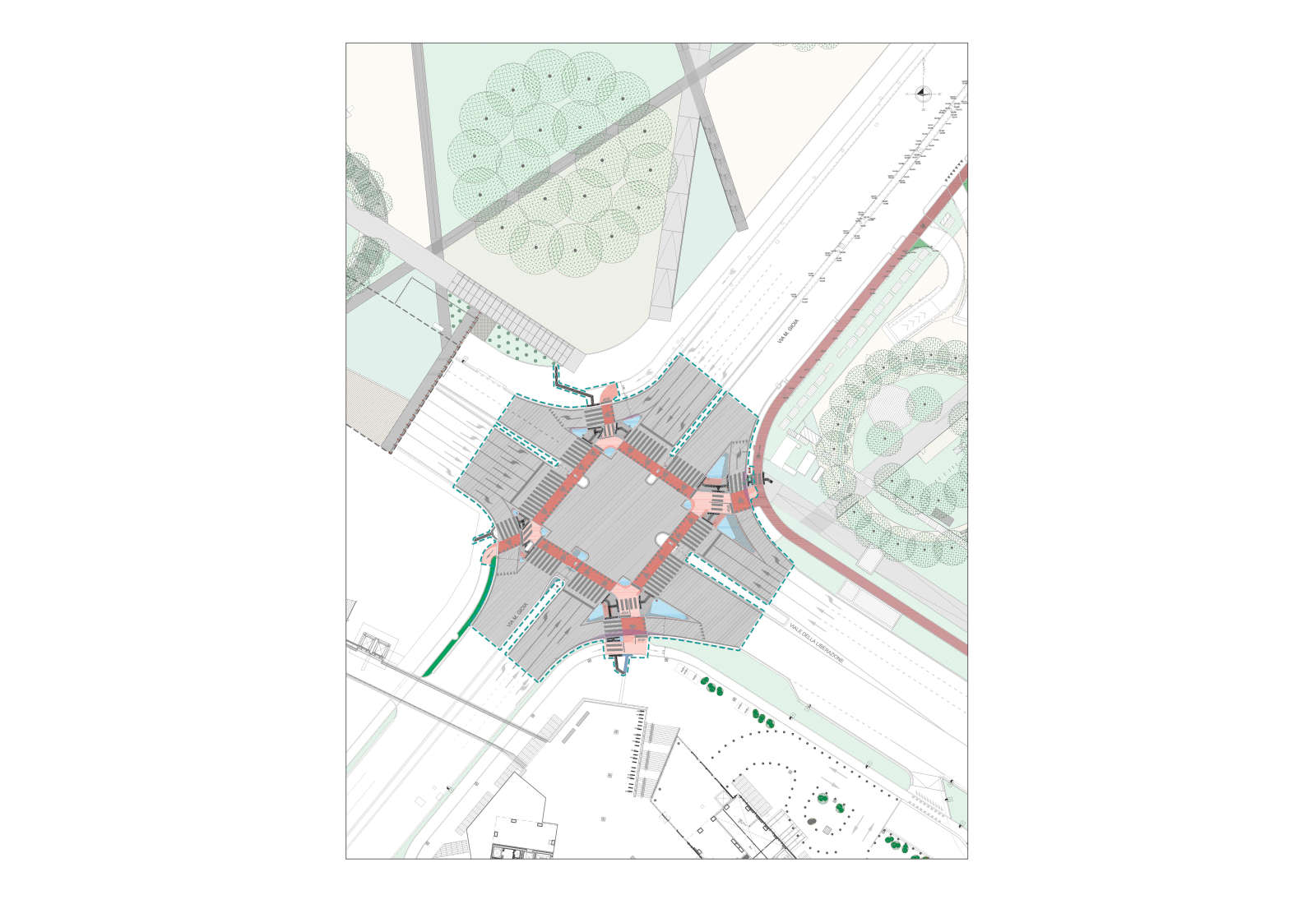 Redevelopment od M. Gioia street in Milan - Gioia Liberazione intersection project