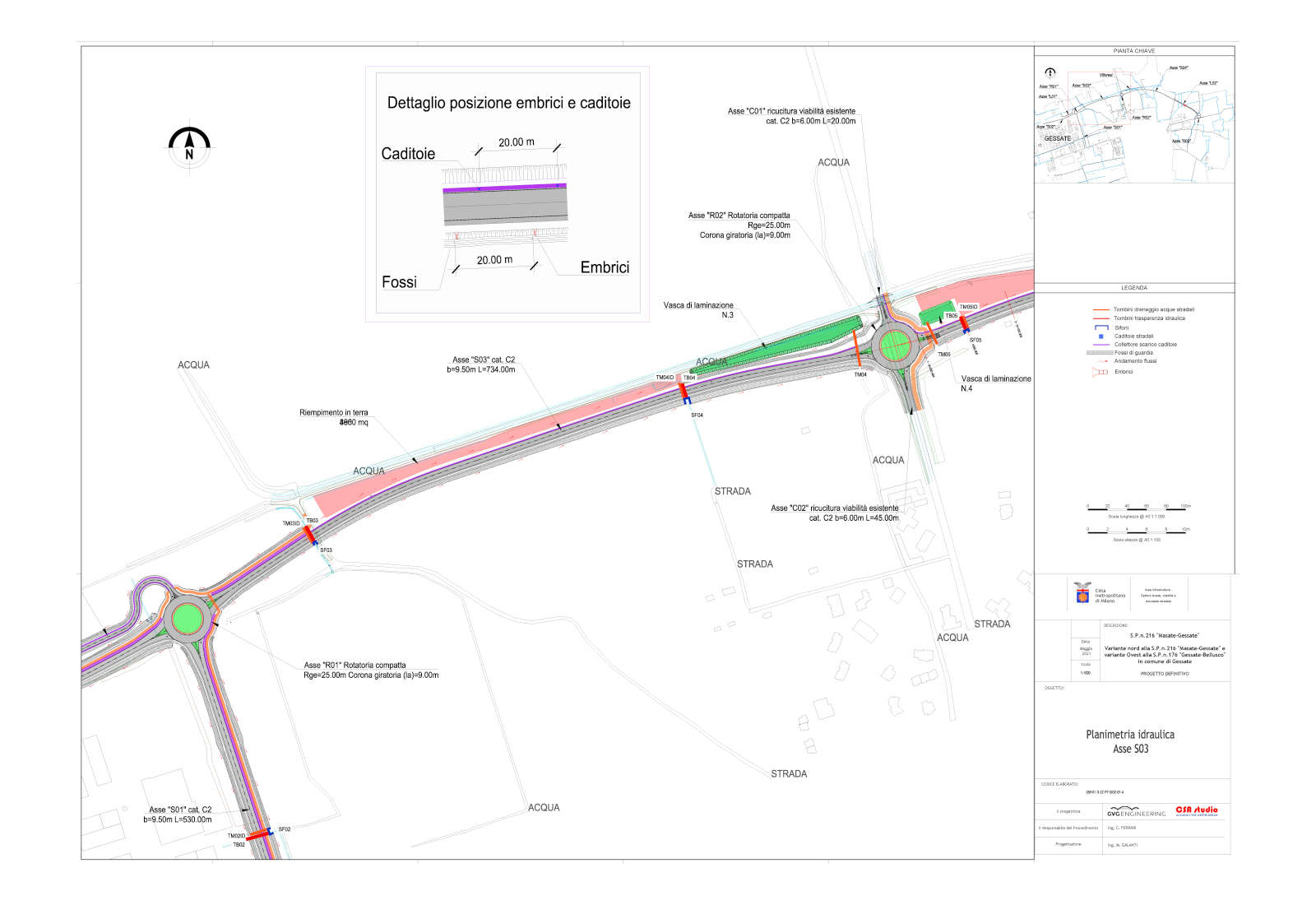 Strada provinciale variante SP216 e SP176 a Gessate - Progetto quadrante 2