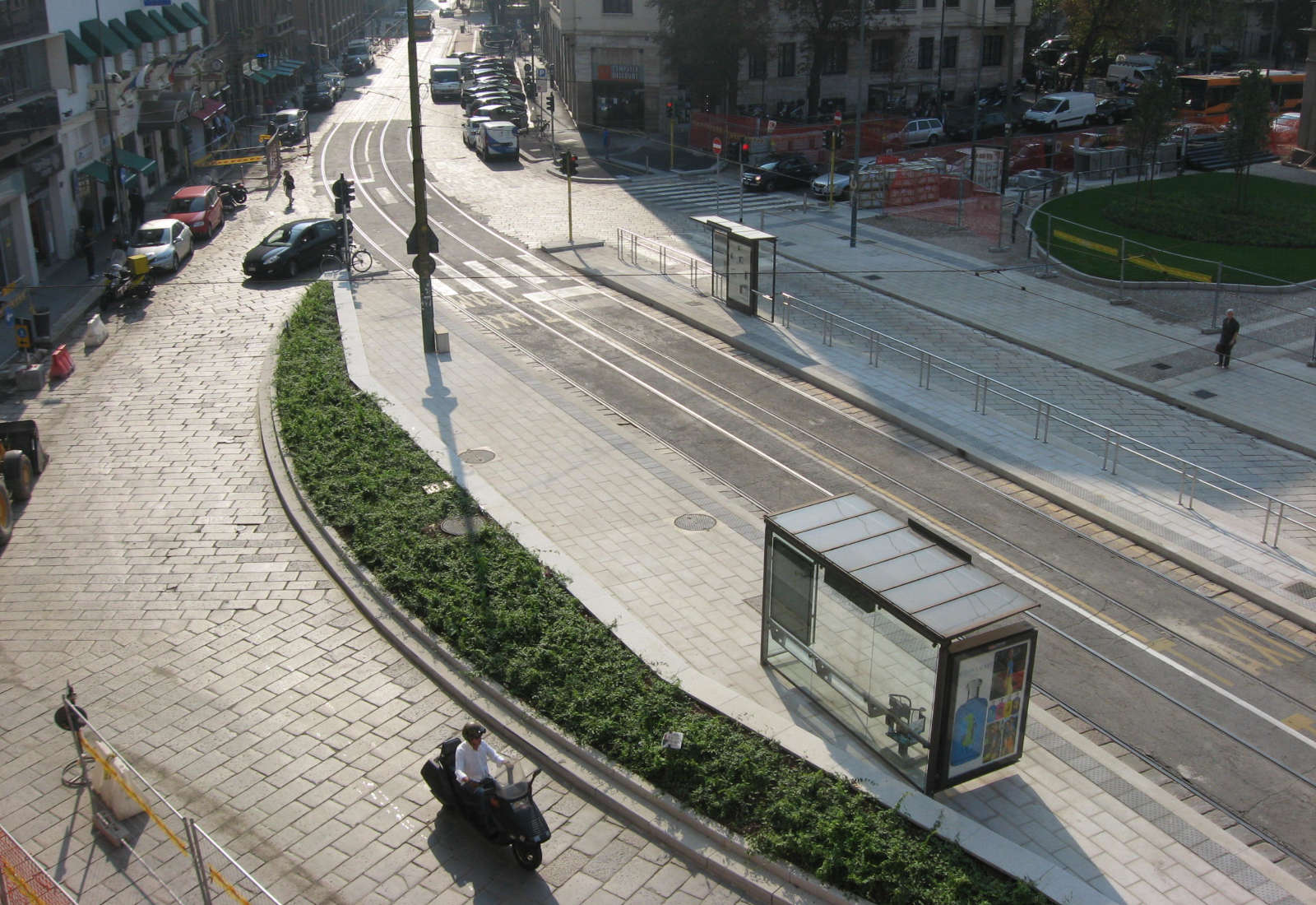 Via Vespucci e Piazza Principessa Clotilde a Milano - Vista