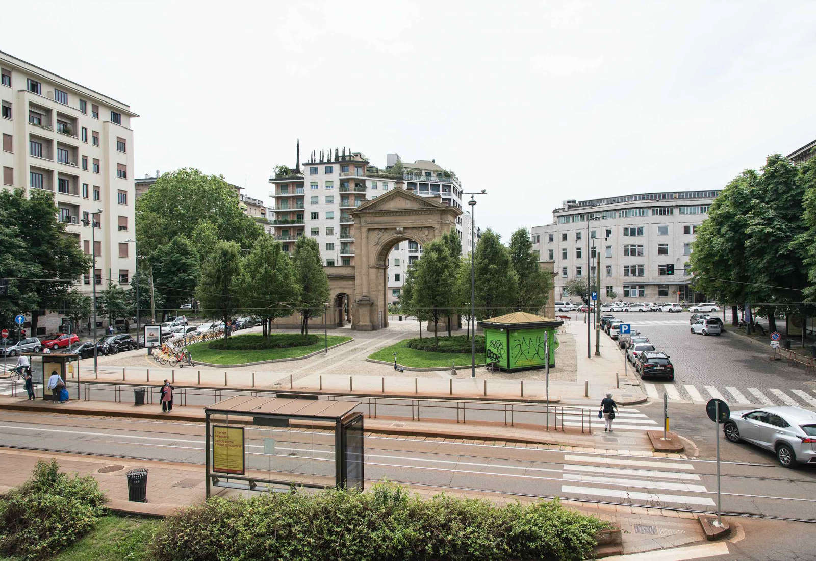 Via Vespucci e Piazza Principessa Clotilde a Milano - Vista