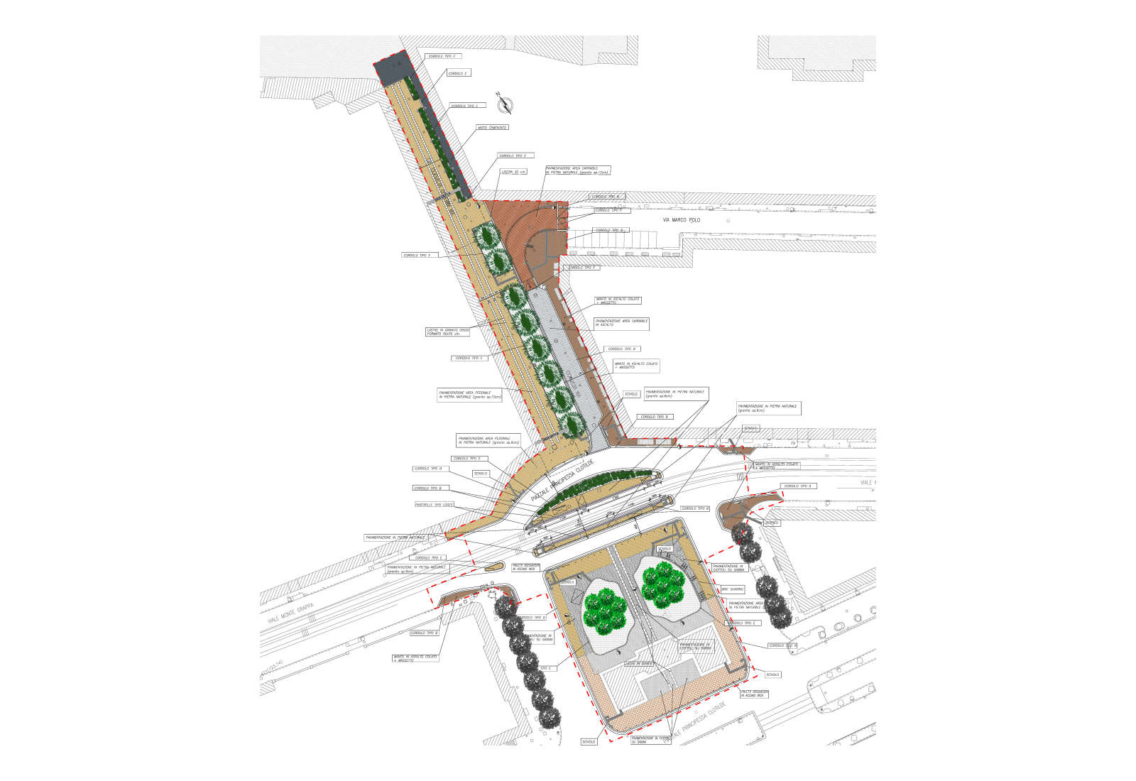 Via Vespucci e Piazza Principessa Clotilde a Milano - Il progetto