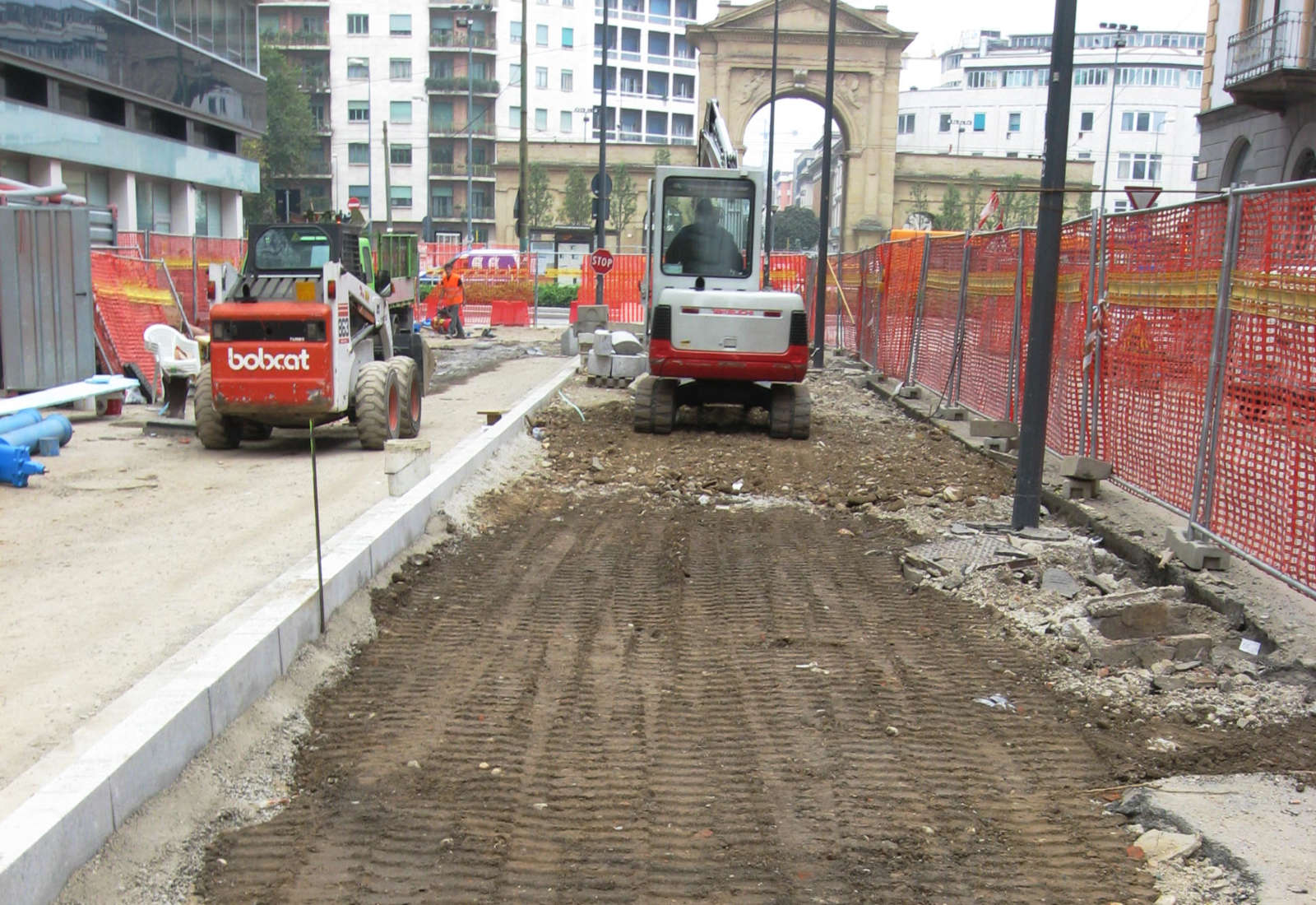 Via Vespucci e Piazza Principessa Clotilde a Milano - Il cantiere