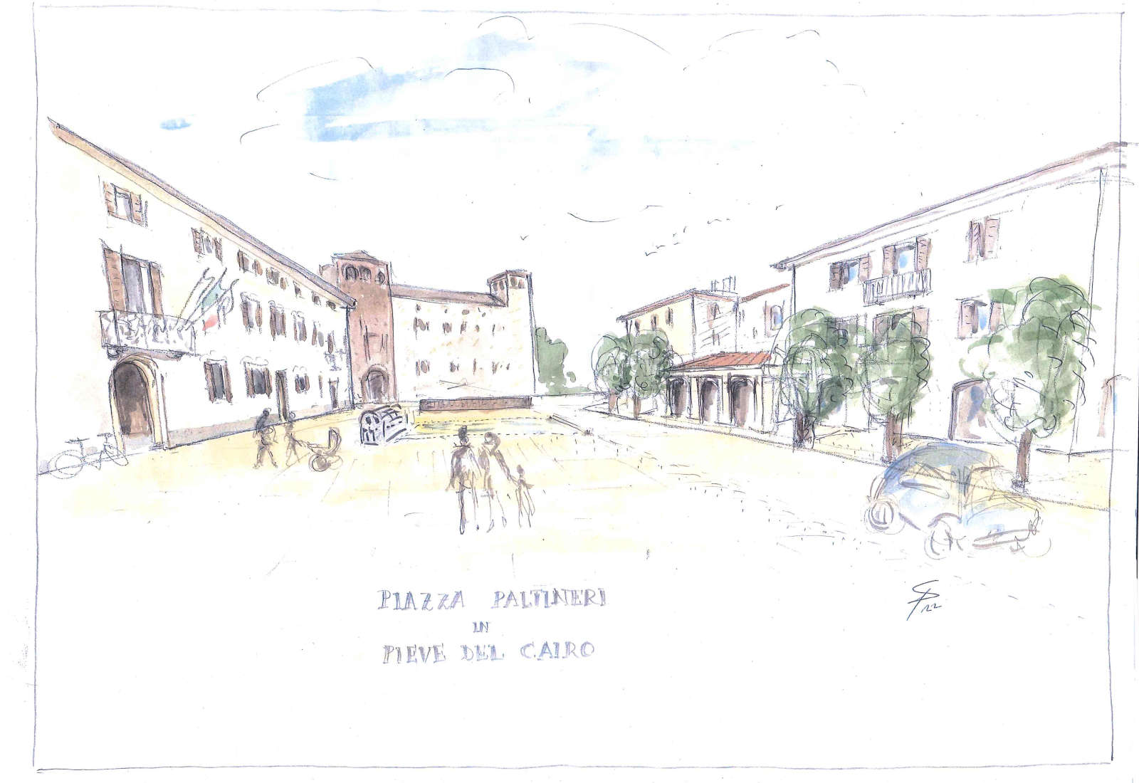 Piazza Paltineri a Pieve del Cairo - Vista