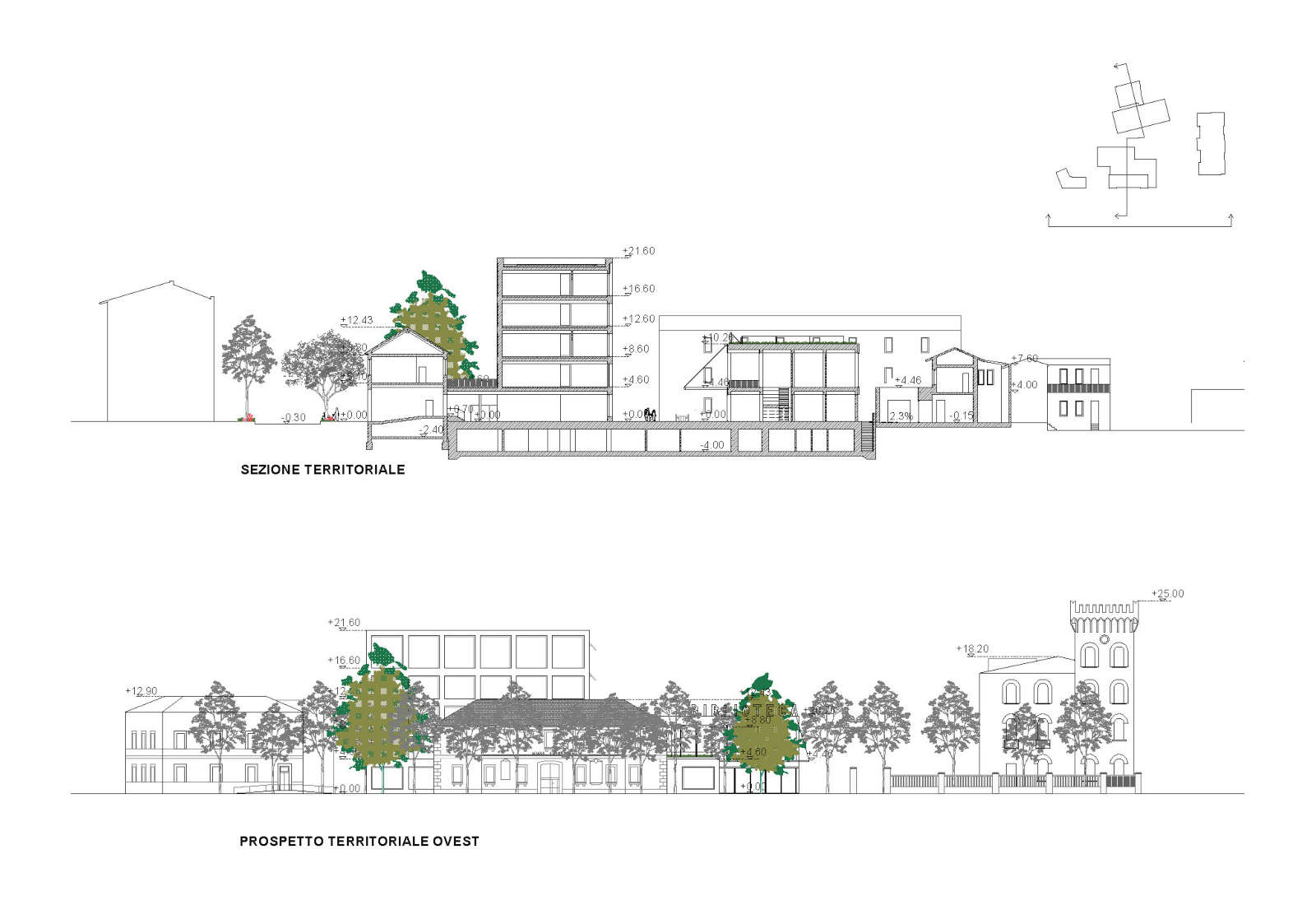 New Library and Municipal Offices in Rho - Sections