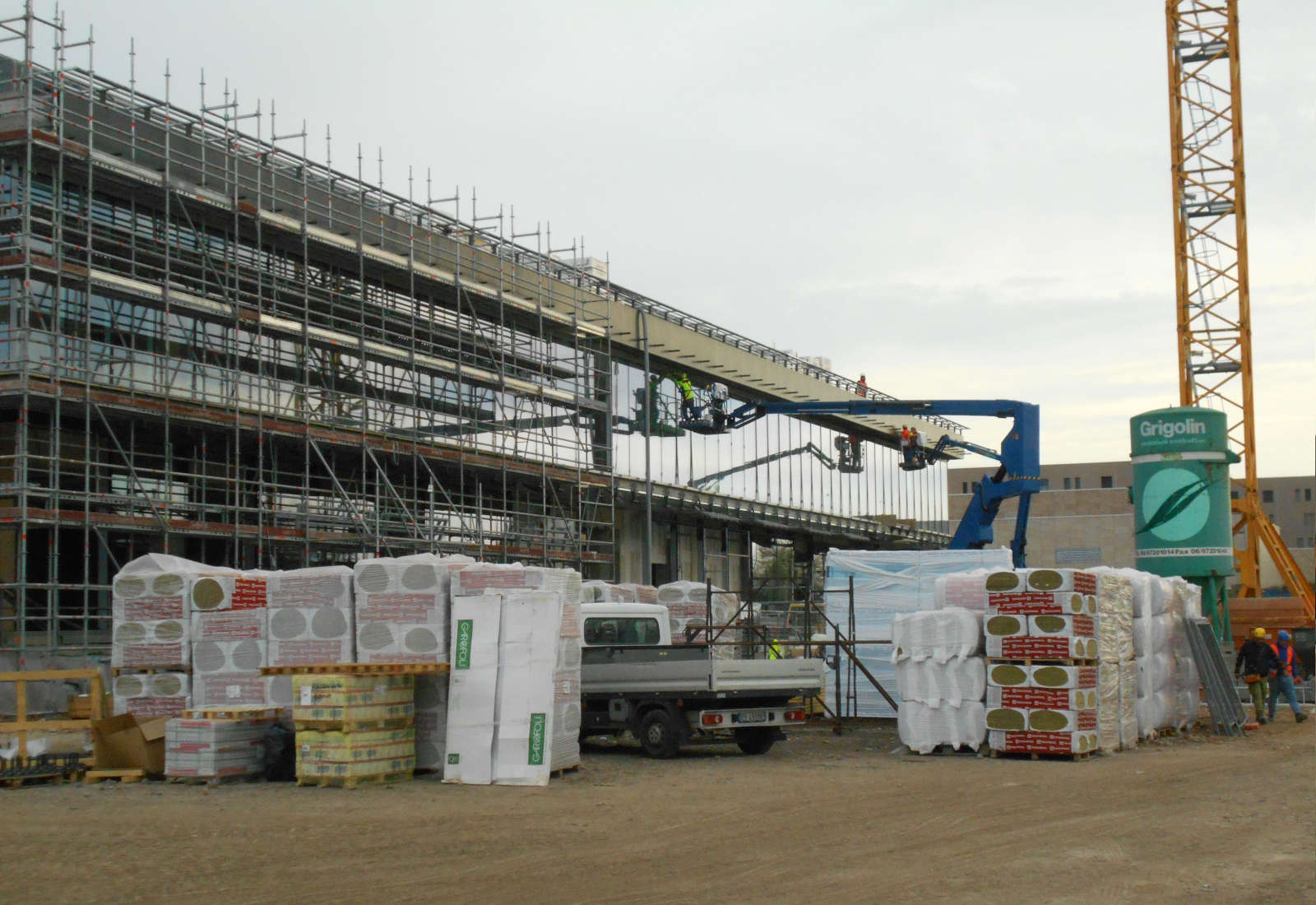 Innovation Building of Humanitas University in Pieve Emanuele - The construction site