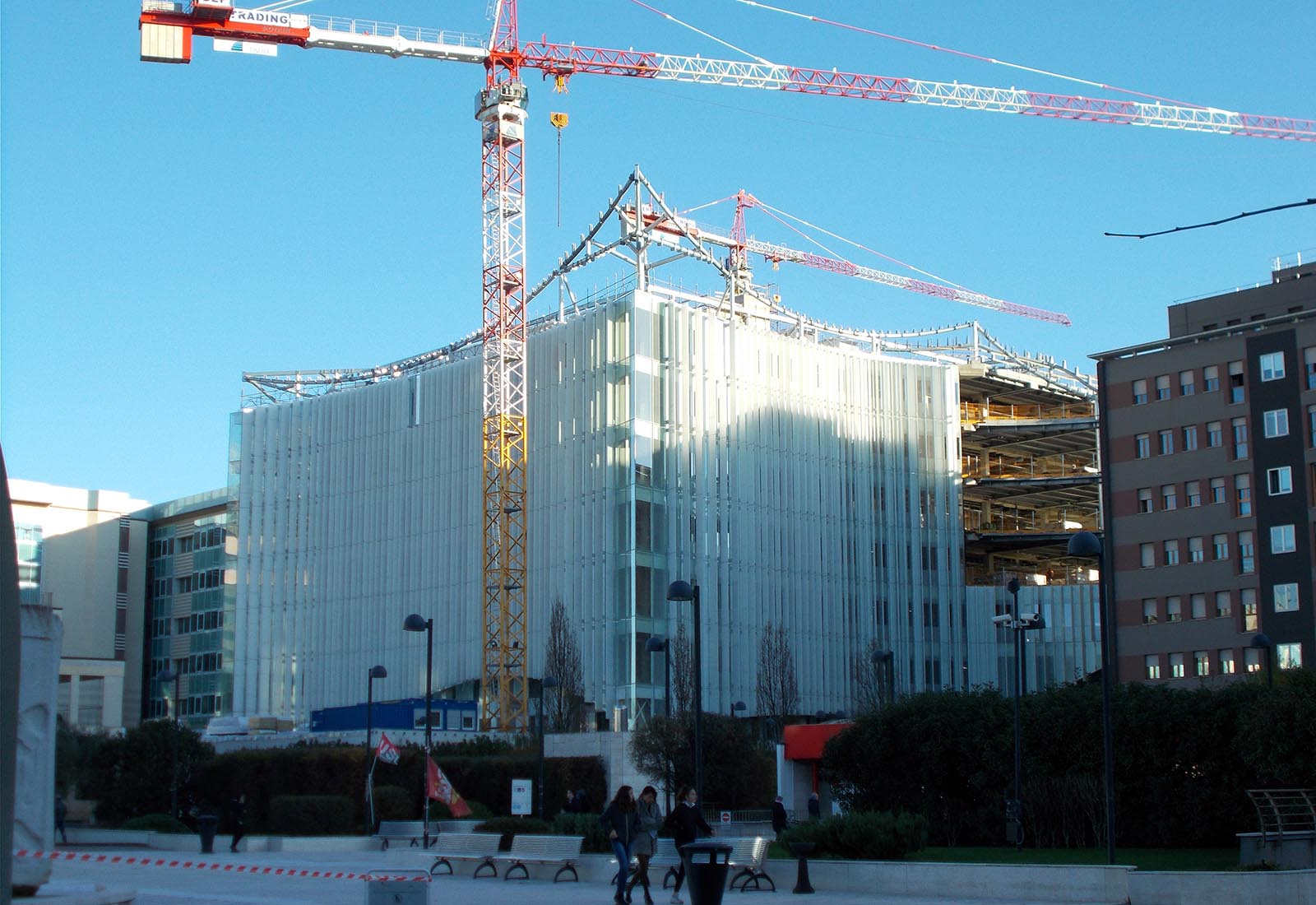 Hospital building in Ospedale San Raffaele in Milan - View