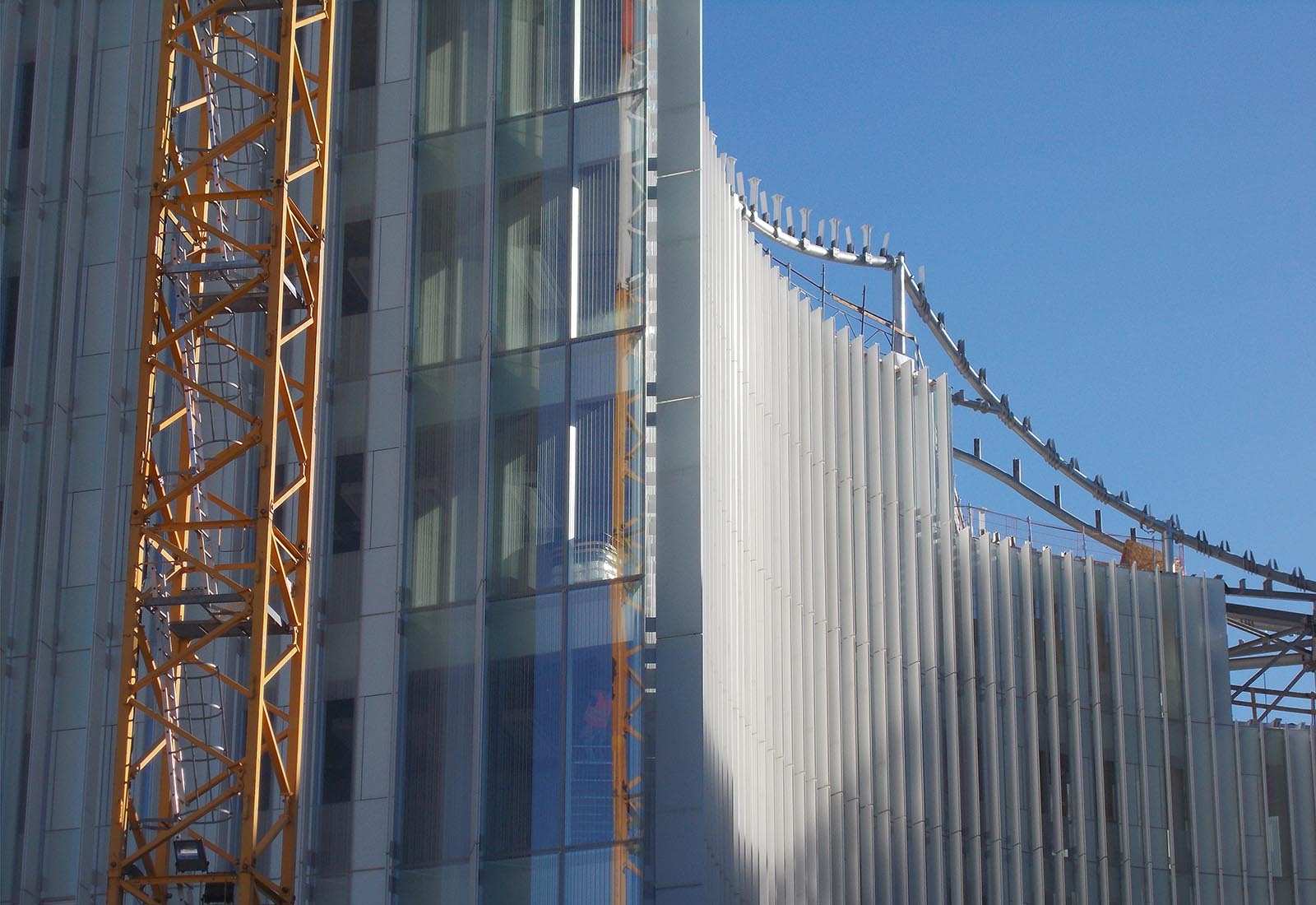 Hospital building in Ospedale San Raffaele in Milan - View