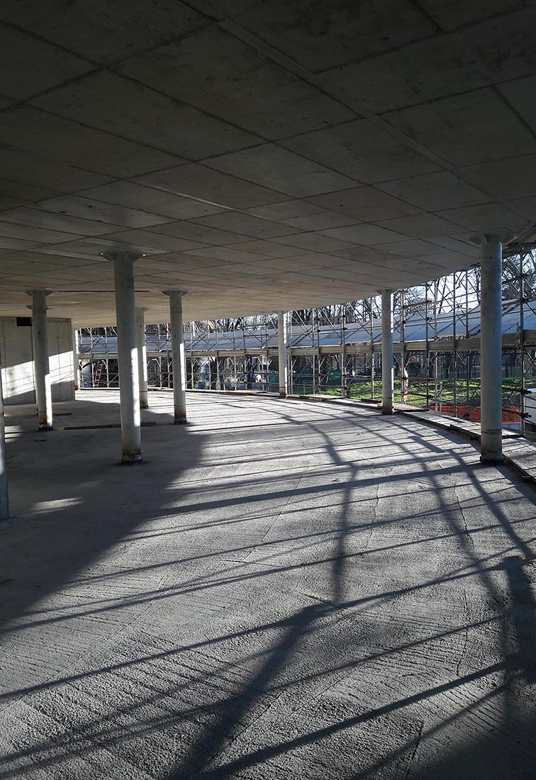 Bocconi University campus in Castiglioni street in Milan - The building site