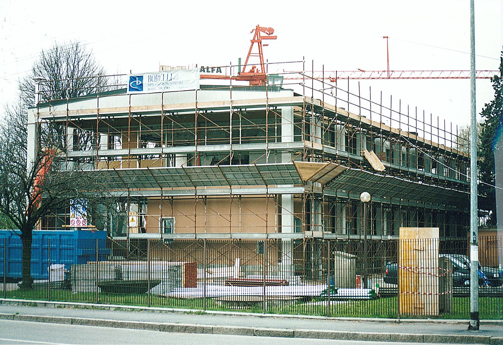 Housing community extension and renovation in Gorlini street in Milan - The construction site