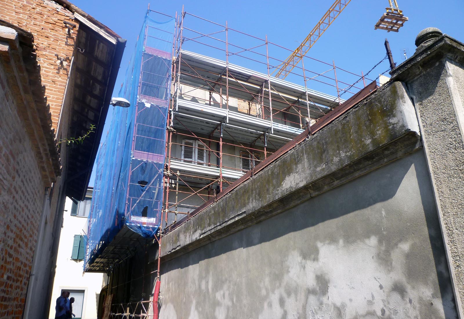 House extension and renovation in Codogno - The construction site