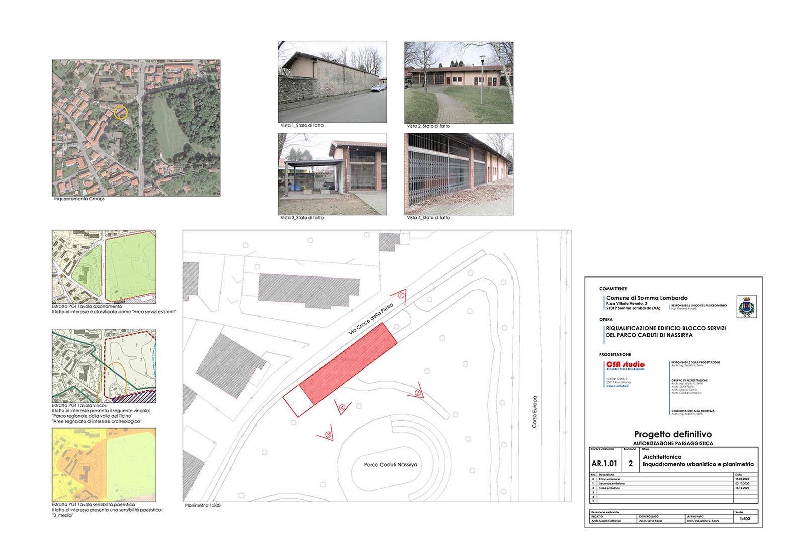 House in the Caduti Nassirya park in Somma Lombardo - Site plan