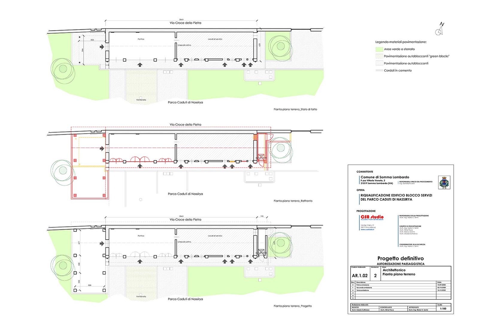 House in the Caduti Nassirya park in Somma Lombardo - Ground floor plan