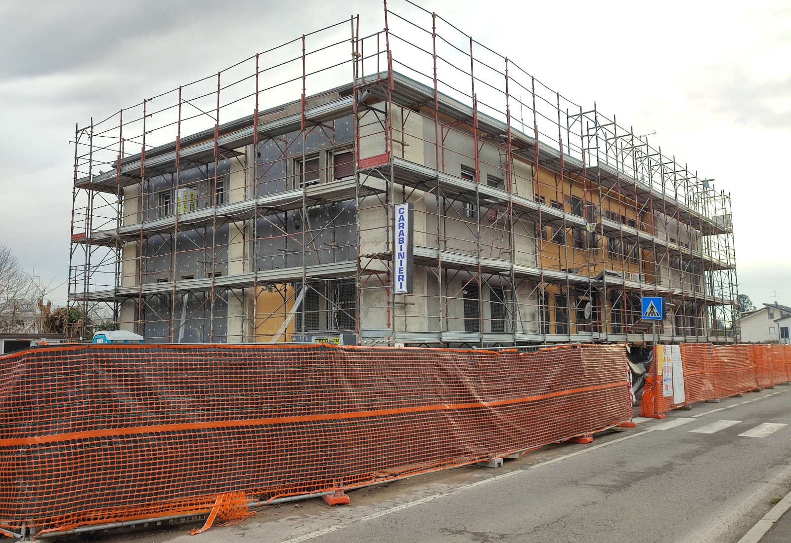 Police station in Parabiago - The construction site