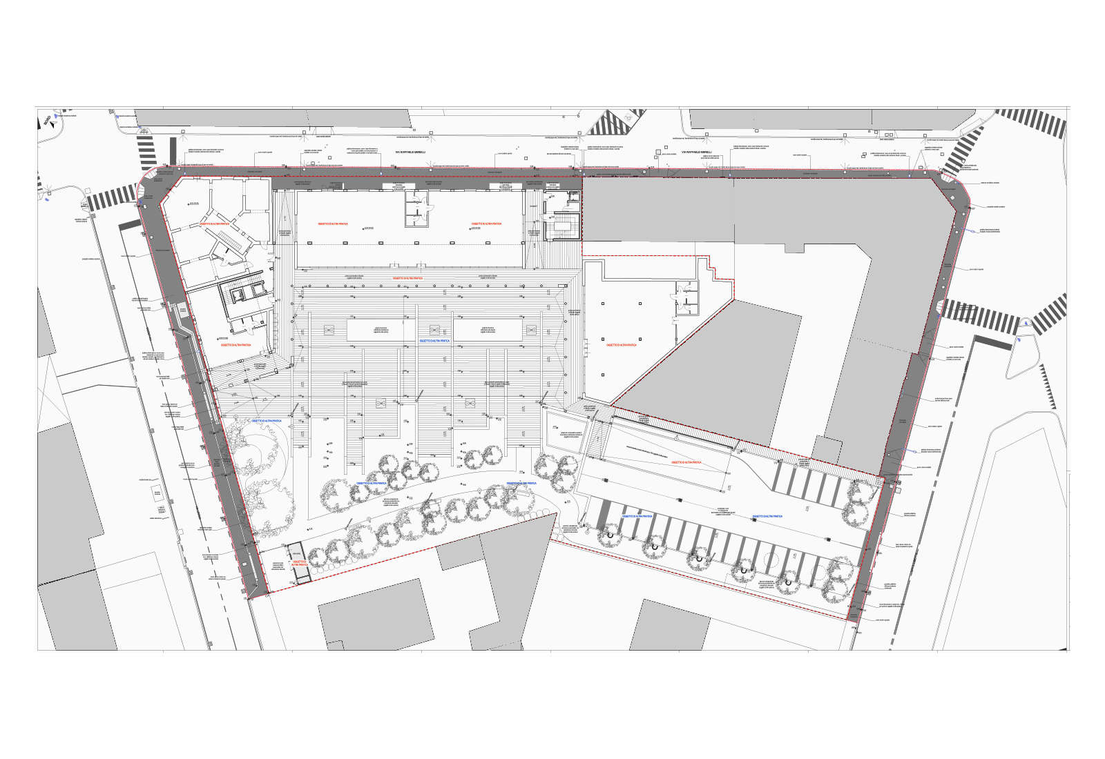 Urbanization works in Lecco street in Monza - Project plan