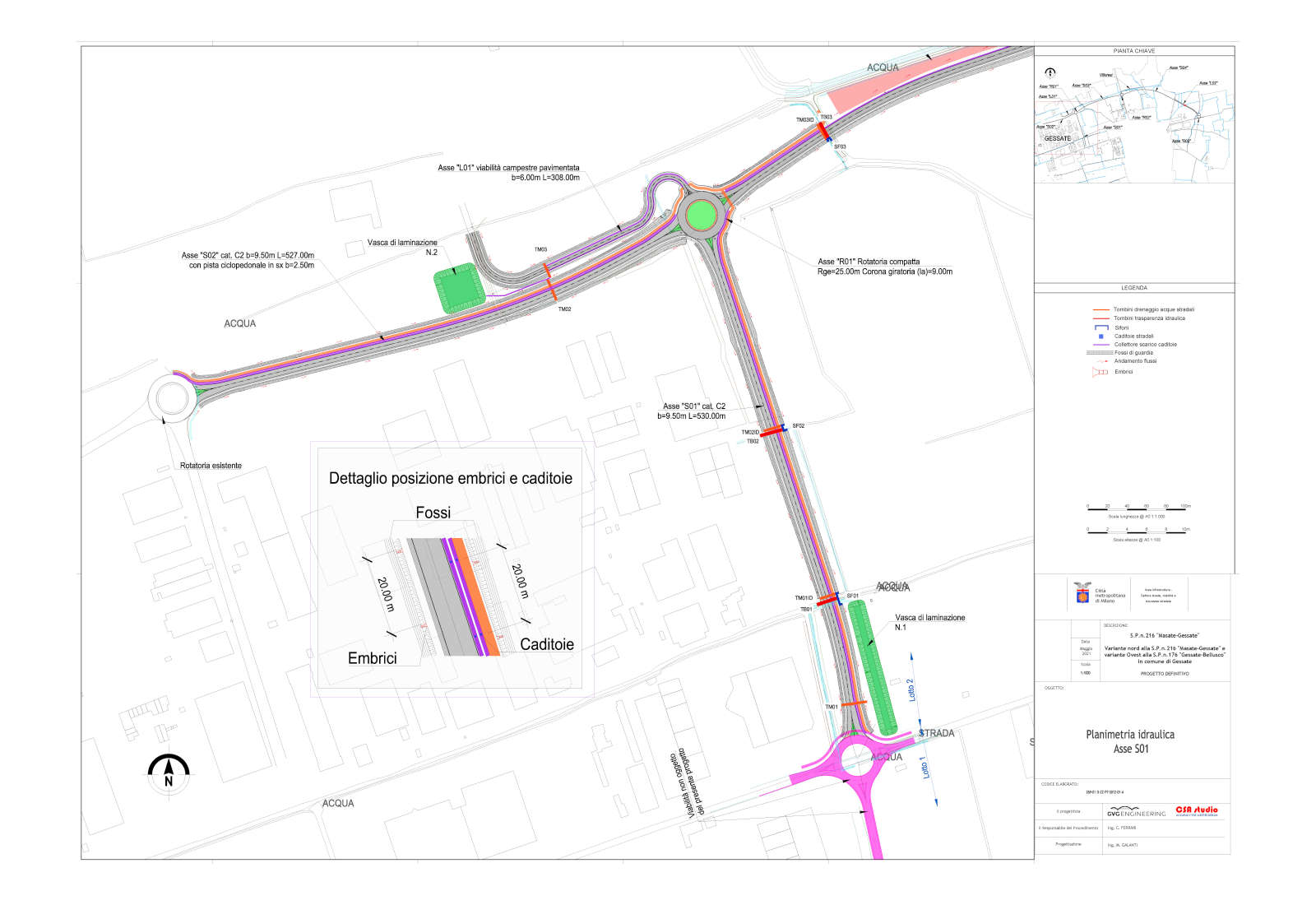 Strada provinciale variante SP216 e SP176 a Gessate - Progetto quadrante 1