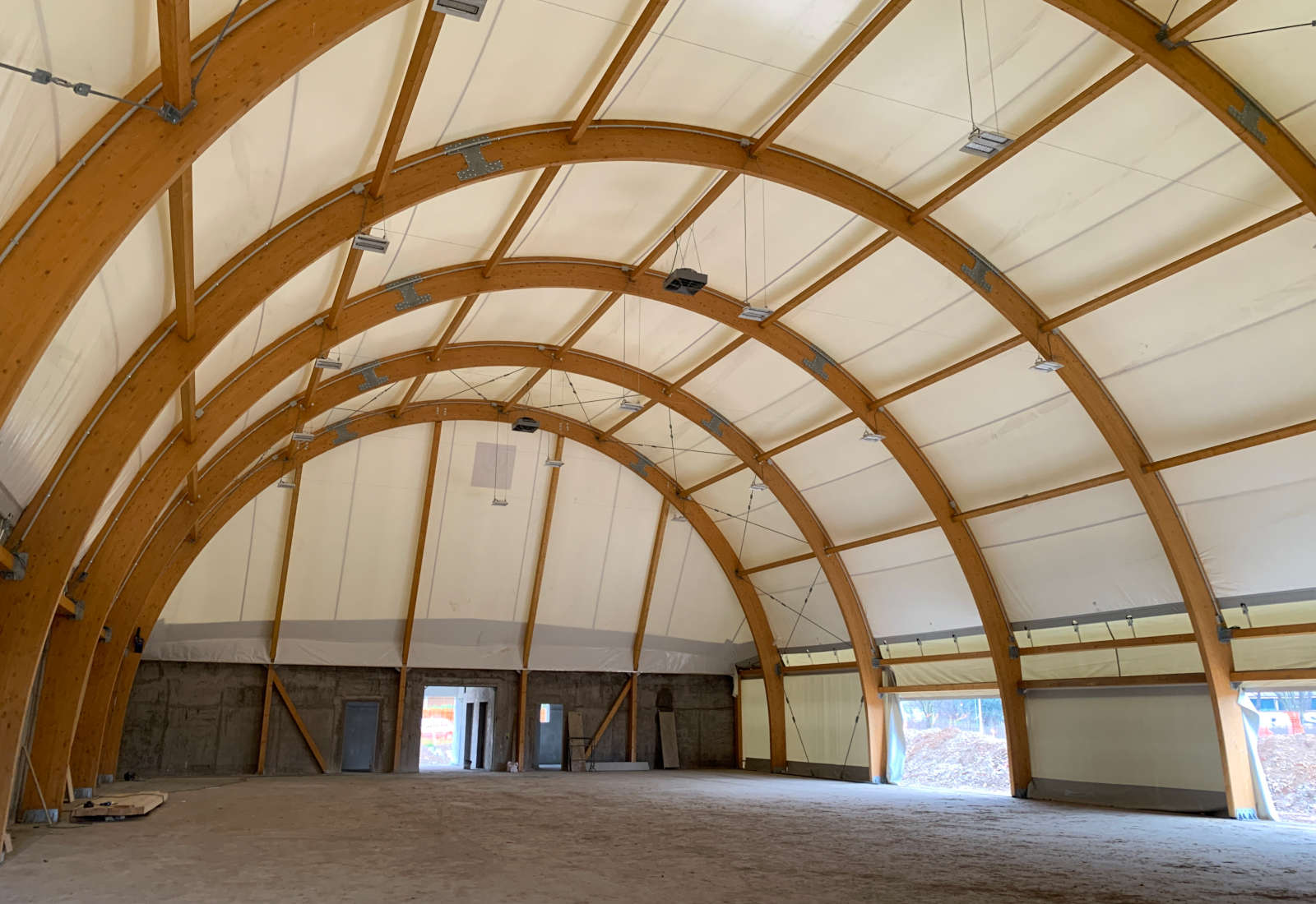 Sports fields and service building in Seregno - The construction site