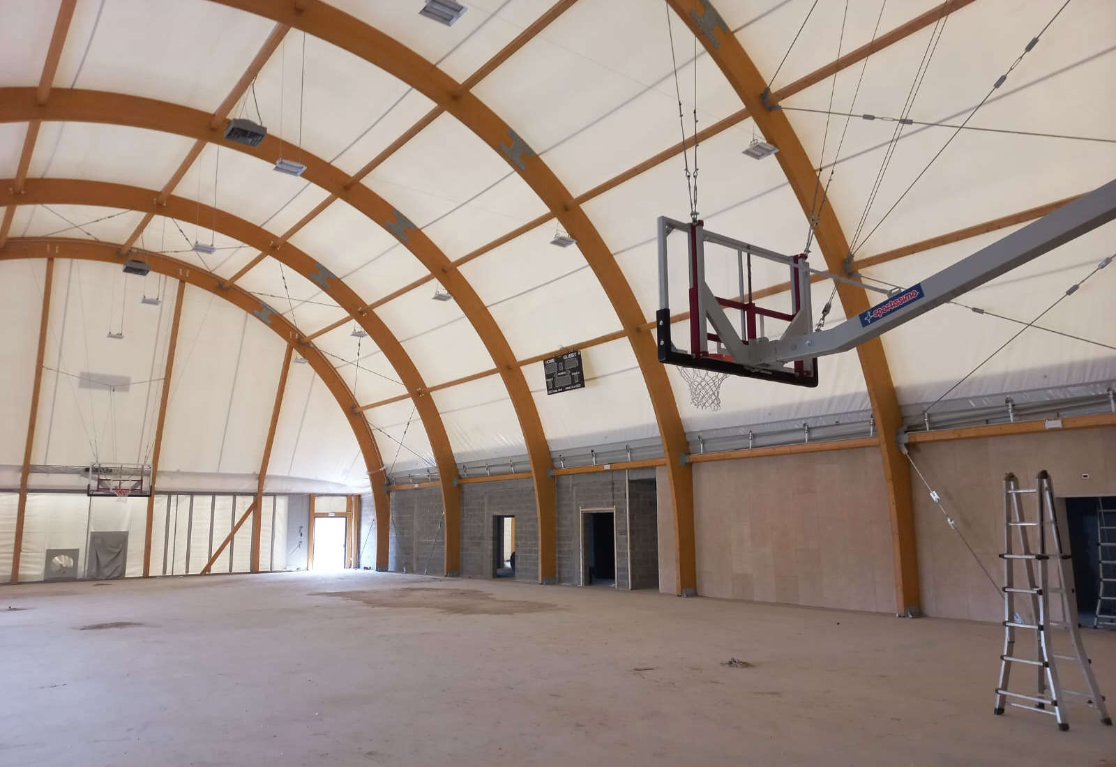 Sports fields and service building in Seregno - The construction site