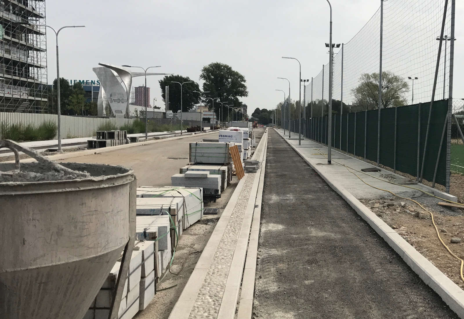 Urbanization works of the Siemens Headquarter in Milan - The construction site